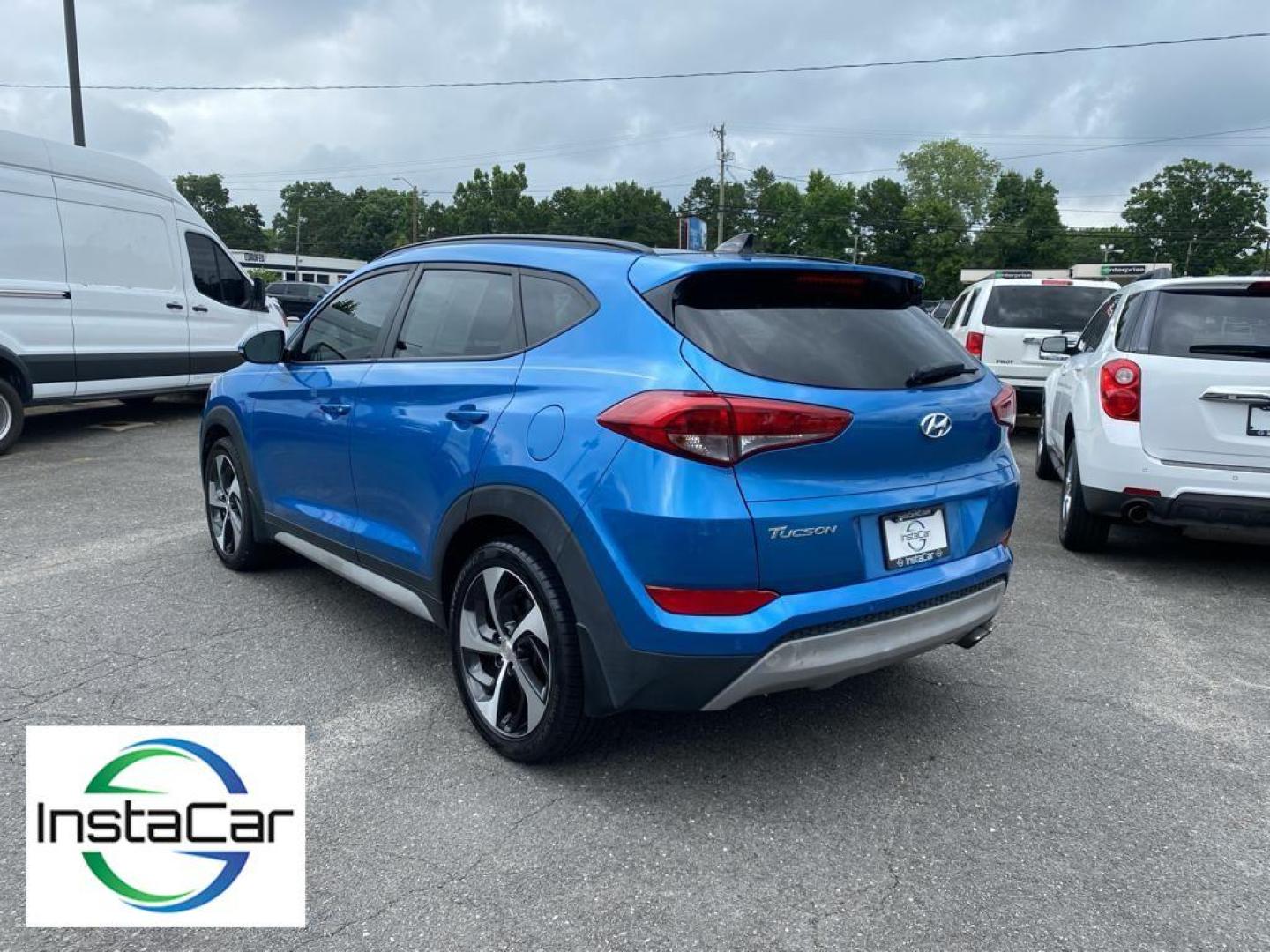 2018 Caribbean Blue /Black Hyundai Tucson Value (KM8J33A24JU) with an L4, 1.6L engine, 7-speed auto-shift manual transmission, located at 3147 E Independence Blvd, Charlotte, NC, 28205, 35.200268, -80.773651 - <b>Equipment</b><br>The satellite radio system in this vehicle gives you access to hundreds of nation-wide radio stations with a clear digital signal. This 2018 Hyundai Tucson keeps you comfortable with Auto Climate. The rear parking assist technology on the Hyundai Tucson will put you at ease whe - Photo#9