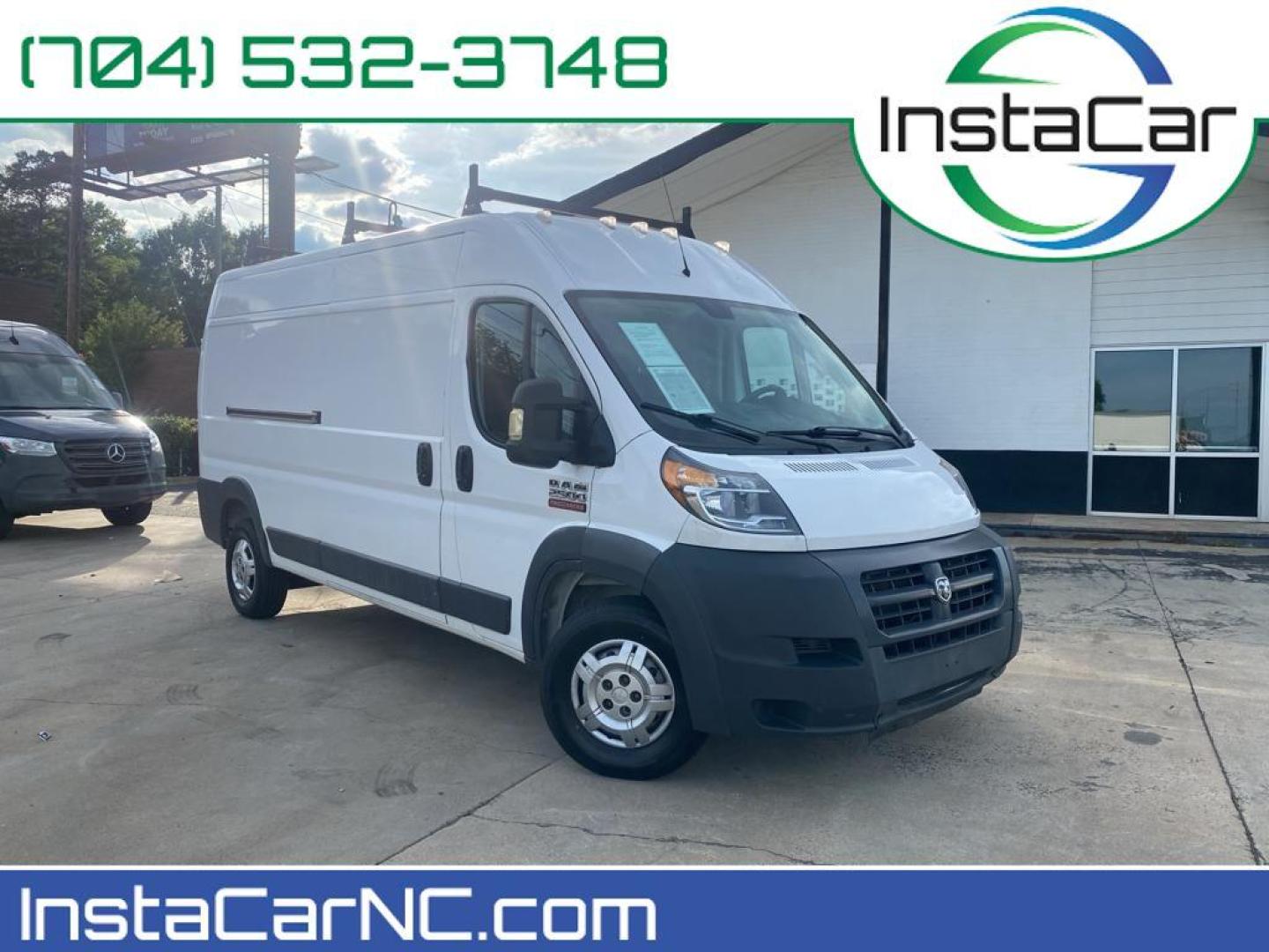 2017 Bright White Clearcoat /Gray Ram ProMaster 2500 High Roof (3C6TRVDG3HE) with an V6, 3.6L engine, 6-speed automatic transmission, located at 3147 E Independence Blvd, Charlotte, NC, 28205, 35.200268, -80.773651 - Looking for a reliable commercial van with plenty of cargo space? Look no further than this used 2017 Ram ProMaster 2500 High Roof. With a spacious interior and a powerful V6, 3.6L engine, this van is ready to tackle any job you throw its way.<br><br>With 210,992 miles on the odometer, this ProMaste - Photo#0