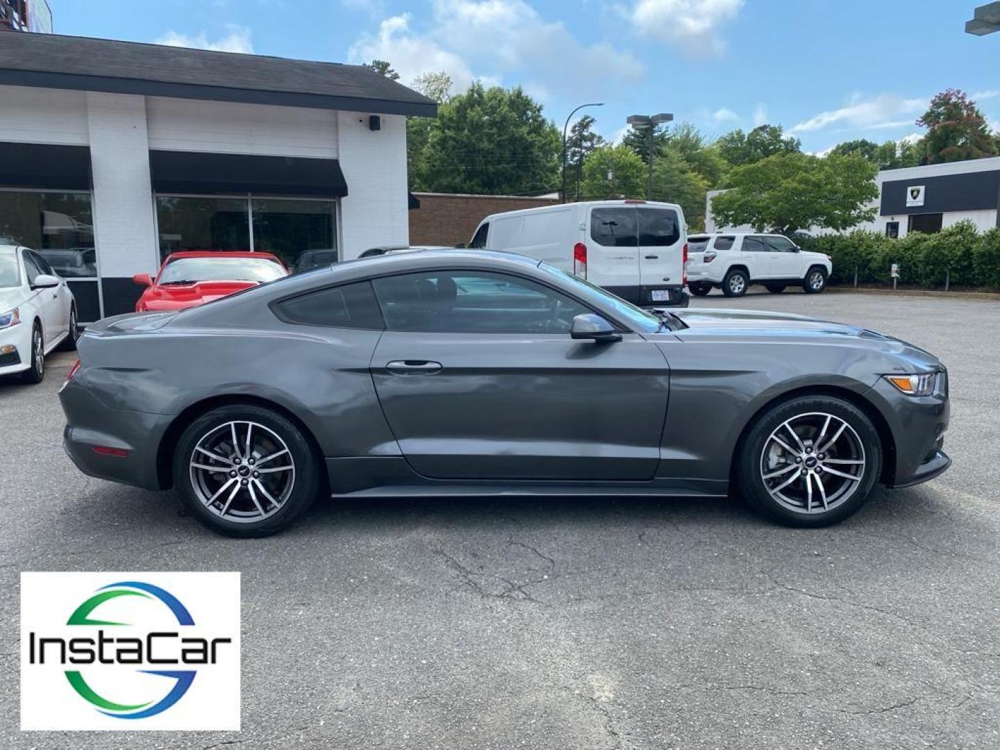 2017 Magnetic Metallic /Ebony Ford Mustang EcoBoost (1FA6P8TH6H5) with an L4, 2.3L engine, Manual 6-Speed transmission, located at 3147 E Independence Blvd, Charlotte, NC, 28205, 35.200268, -80.773651 - <b>Equipment</b><br>The HID headlamps on the Ford Mustang light your way like never before. Bluetooth technology is built into this vehicle, keeping your hands on the steering wheel and your focus on the road. Protect this small car from unwanted accidents with a cutting edge backup camera system. I - Photo#11