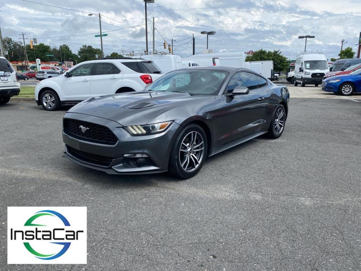 2017 Magnetic Metallic /Ebony Ford Mustang EcoBoost (1FA6P8TH6H5) with an L4, 2.3L engine, Manual 6-Speed transmission, located at 3147 E Independence Blvd, Charlotte, NC, 28205, 35.200268, -80.773651 - <b>Equipment</b><br>The HID headlamps on the Ford Mustang light your way like never before. Bluetooth technology is built into this vehicle, keeping your hands on the steering wheel and your focus on the road. Protect this small car from unwanted accidents with a cutting edge backup camera system. I - Photo#6