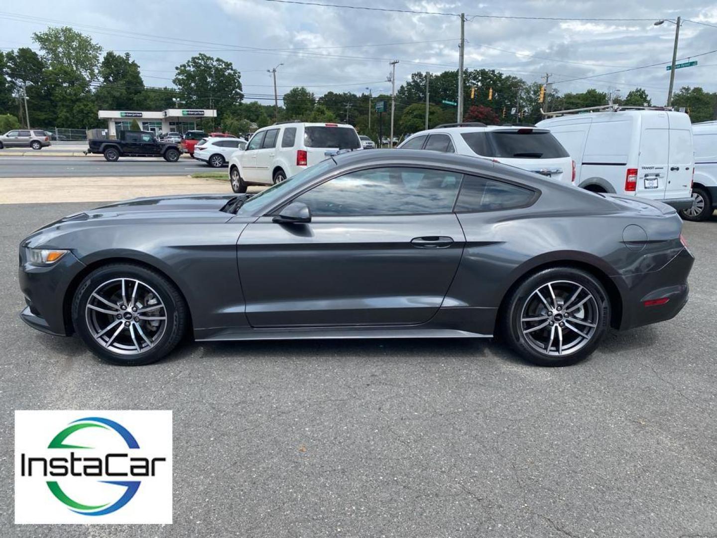 2017 Magnetic Metallic /Ebony Ford Mustang EcoBoost (1FA6P8TH6H5) with an L4, 2.3L engine, Manual 6-Speed transmission, located at 3147 E Independence Blvd, Charlotte, NC, 28205, 35.200268, -80.773651 - <b>Equipment</b><br>The HID headlamps on the Ford Mustang light your way like never before. Bluetooth technology is built into this vehicle, keeping your hands on the steering wheel and your focus on the road. Protect this small car from unwanted accidents with a cutting edge backup camera system. I - Photo#7