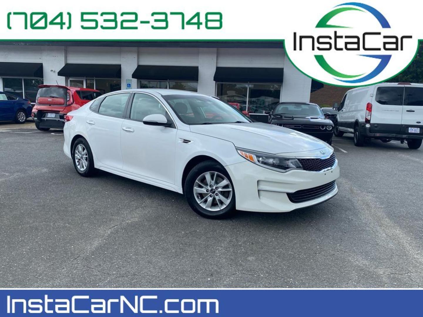 2018 WHITE Kia Optima (5XXGT4L36JG) with an L4, 2.4L engine, Automatic transmission, located at 3147 E Independence Blvd, Charlotte, NC, 28205, 35.200268, -80.773651 - Get ready to elevate your driving experience with this stunning 2018 Kia Optima! This sleek sedan is the perfect blend of style, performance, and advanced technology. Under the hood, you'll find a robust L4, 2.4L engine that delivers impressive power and efficiency, paired with a smooth Front-Wheel - Photo#0