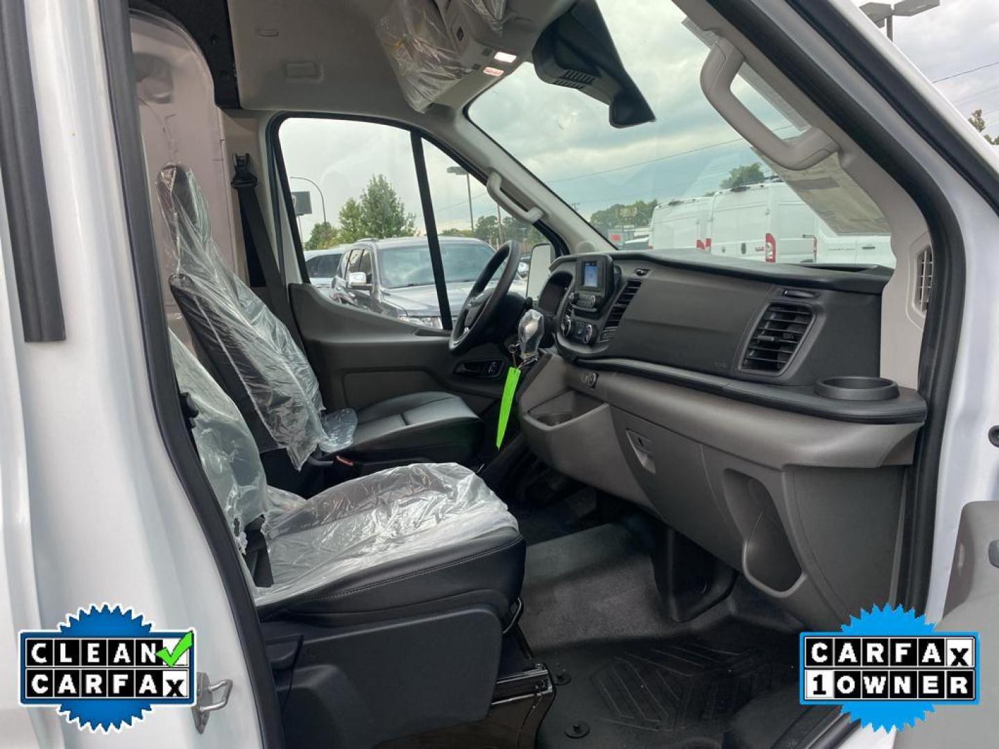 2022 Oxford White /Dark Palazzo Gray Ford Transit Van Base w/11,000 lb. GVWR (1FTRU8XG8NK) with an V6, 3.5L engine, 10-speed automatic transmission, located at 3147 E Independence Blvd, Charlotte, NC, 28205, 35.200268, -80.773651 - <b>Equipment</b><br>This model features a hands-free Bluetooth phone system. The rear parking assist technology on this 1 ton van will put you at ease when reversing. The system alerts you as you get closer to an obstruction. This vehicle is a certified CARFAX 1-owner. This vehicle has a clean CARF - Photo#24