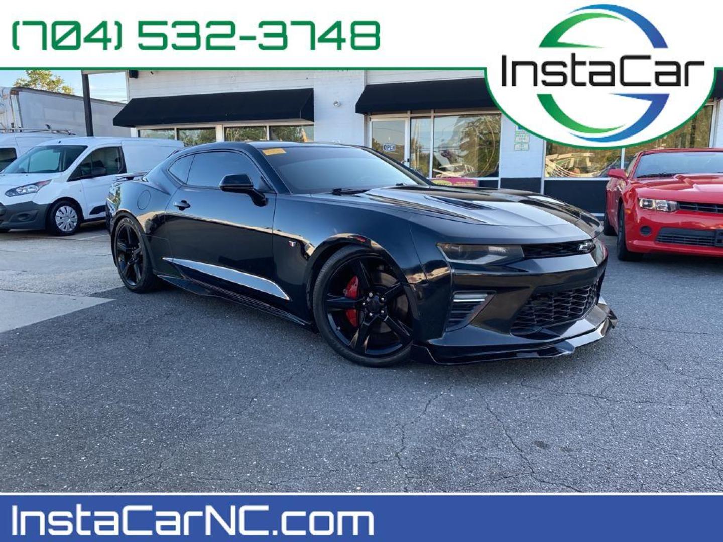 2017 black /Jet Black Chevrolet Camaro 2SS (1G1FH1R71H0) with an V8, 6.2L engine, 8-speed automatic transmission, located at 3147 E Independence Blvd, Charlotte, NC, 28205, 35.200268, -80.773651 - <b>Equipment</b><br>This vehicle has a premium sound system installed. Protect the vehicle from unwanted accidents with a cutting edge backup camera system. The HID headlamps on this vehicle light your way like never before. The rear parking assist technology on this Chevrolet Camaro will put you at - Photo#0