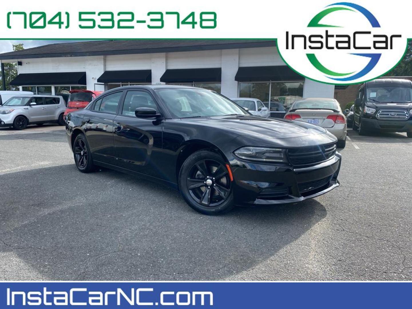 2019 Pitch Black Clearcoat /Black Dodge Charger SXT (2C3CDXBG8KH) with an V6, 3.6L engine, 8-speed automatic transmission, located at 3147 E Independence Blvd, Charlotte, NC, 28205, 35.200268, -80.773651 - Discover the thrill of driving with our pristine 2019 Dodge Charger SXT, now available at our dealership. This stylish and powerful sedan is equipped with a robust V6, 3.6L engine and Rear-Wheel Drive, delivering a dynamic and responsive driving experience that will elevate your daily commute or wee - Photo#0