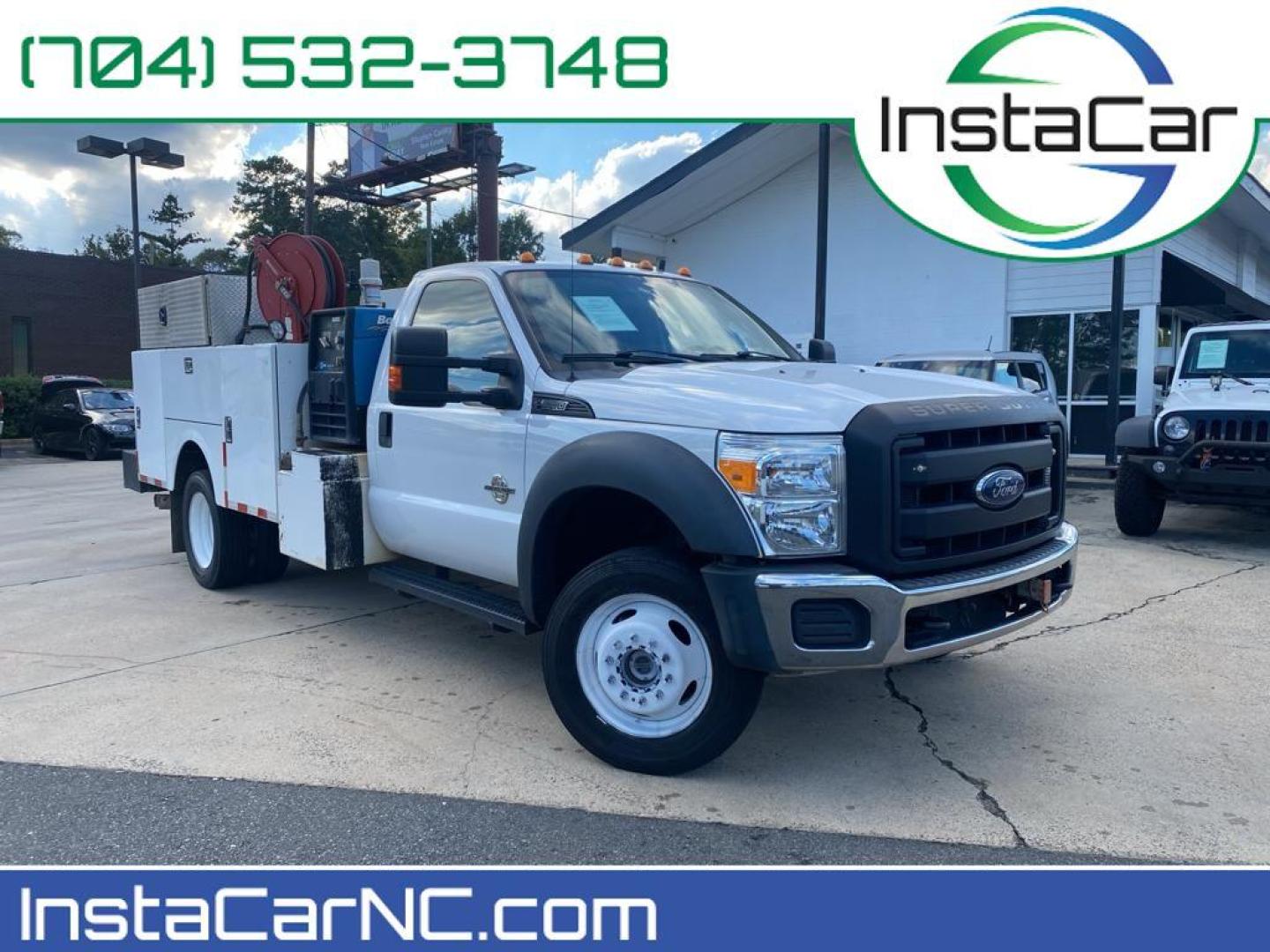 2016 Oxford White /Steel Ford F-550 XL (1FDUF5HT0GE) with an V8, 6.7L engine, 6-speed automatic transmission, located at 3147 E Independence Blvd, Charlotte, NC, 28205, 35.200268, -80.773651 - <b>Equipment</b><br>The Ford F-550 features a hands-free Bluetooth phone system. The steering wheel audio controls on this Ford F-550 keep the volume and station within easy reach. A trailer braking system is already installed on the Ford F-550. Always ready for work. this 2016 Ford F-550 F Series - Photo#0