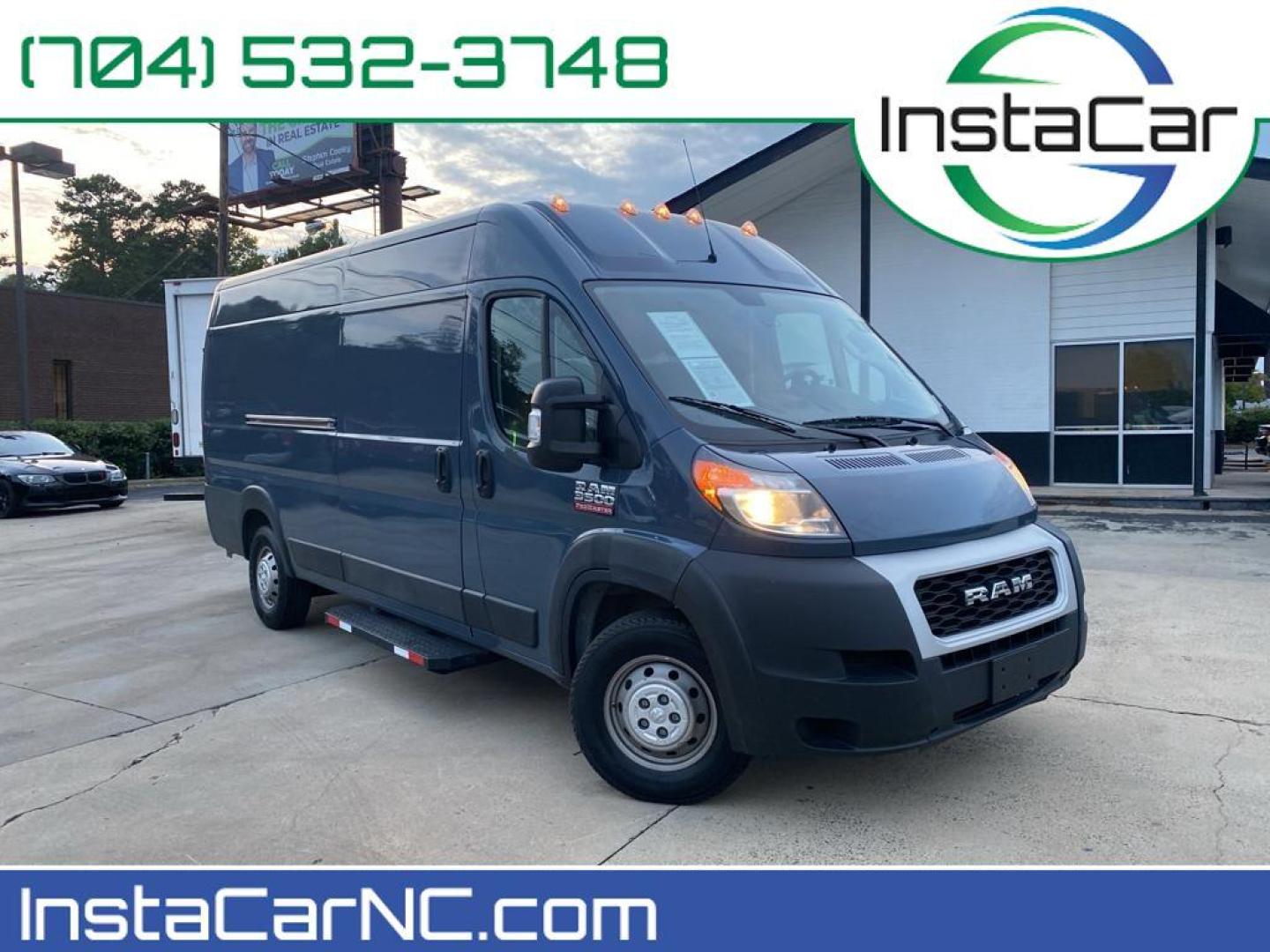 2019 Patriot Blue Pearlcoat /Black Ram ProMaster 3500 High Roof (3C6URVJG2KE) with an V6, 3.6L engine, 6-speed automatic transmission, located at 3147 E Independence Blvd, Charlotte, NC, 28205, 35.200268, -80.773651 - <b>Equipment</b><br>Bluetooth technology is built into it, keeping your hands on the steering wheel and your focus on the road. See what's behind you with the back up camera on this 2019 Ram ProMaster 3500 . Impresses the most discerning driver with the deep polished blue exterior on this Ram ProMas - Photo#0