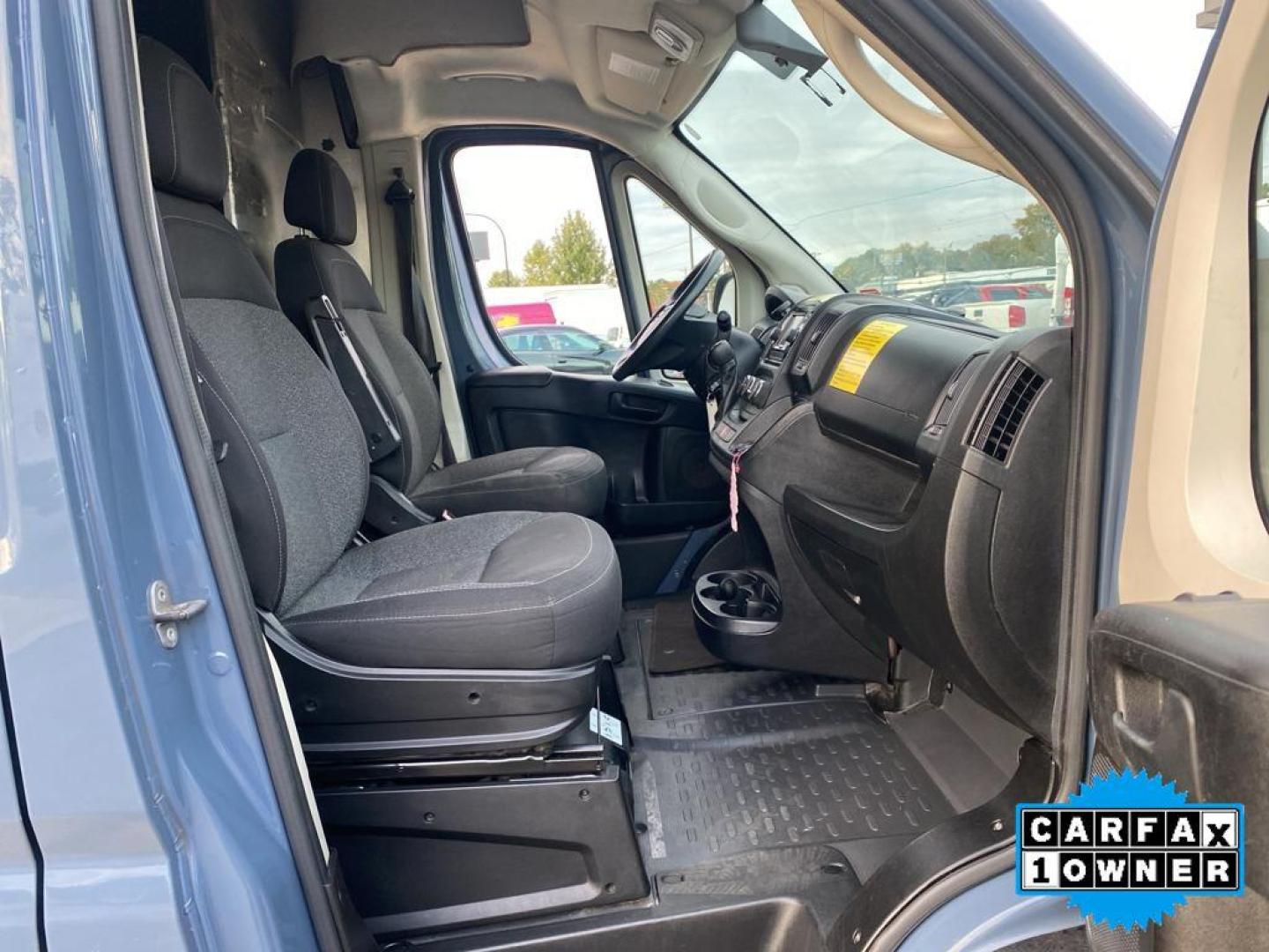 2019 Blue /Black Ram ProMaster 3500 High Roof (3C6URVJG9KE) with an V6, 3.6L engine, 6-speed automatic transmission, located at 3147 E Independence Blvd, Charlotte, NC, 28205, 35.200268, -80.773651 - <b>Equipment</b><br>Bluetooth technology is built into it, keeping your hands on the steering wheel and your focus on the road. This vehicle is a certified CARFAX 1-owner. See what's behind you with the back up camera on this unit. This vehicle has a V6, 3.6L high output engine. This 2019 Ram ProMas - Photo#21