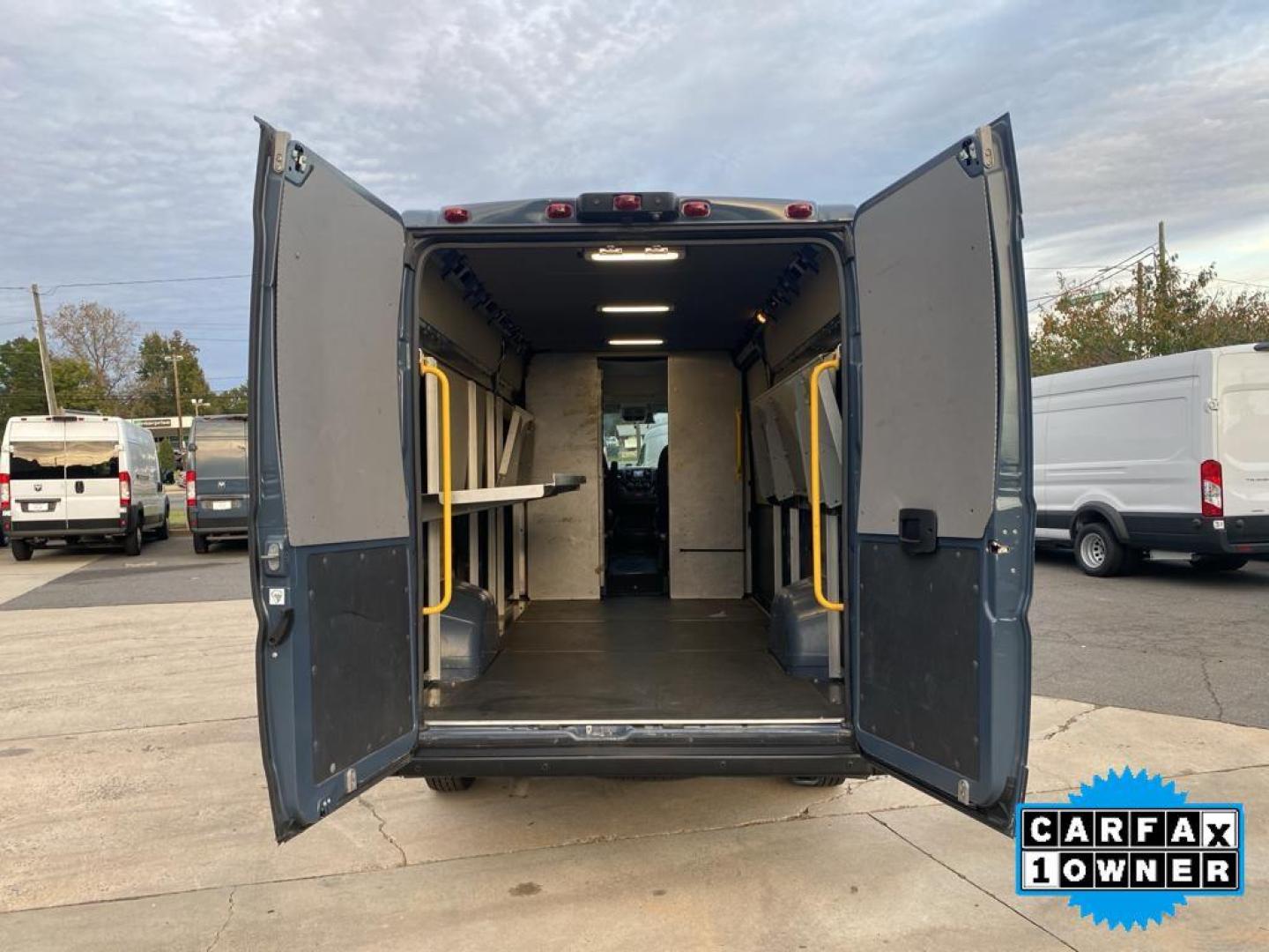 2019 Blue /Black Ram ProMaster 3500 High Roof (3C6URVJG9KE) with an V6, 3.6L engine, 6-speed automatic transmission, located at 3147 E Independence Blvd, Charlotte, NC, 28205, 35.200268, -80.773651 - <b>Equipment</b><br>Bluetooth technology is built into it, keeping your hands on the steering wheel and your focus on the road. This vehicle is a certified CARFAX 1-owner. See what's behind you with the back up camera on this unit. This vehicle has a V6, 3.6L high output engine. This 2019 Ram ProMas - Photo#25