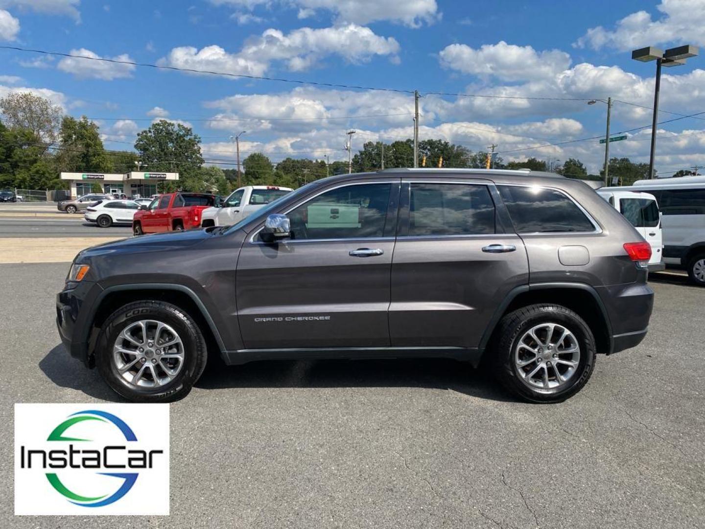 2015 Granite Crystal Metallic Clearcoat /Black Jeep Grand Cherokee Limited (1C4RJEBG5FC) with an V6, 3.6L engine, 8-speed automatic transmission, located at 3147 E Independence Blvd, Charlotte, NC, 28205, 35.200268, -80.773651 - Discover exceptional comfort and performance with this 2015 Jeep Grand Cherokee Limited. This well-maintained SUV comes equipped with a robust V6, 3.6L engine paired with rear-wheel drive, offering a dynamic and smooth driving experience. <br><br>The interior is designed to impress with premium leat - Photo#9