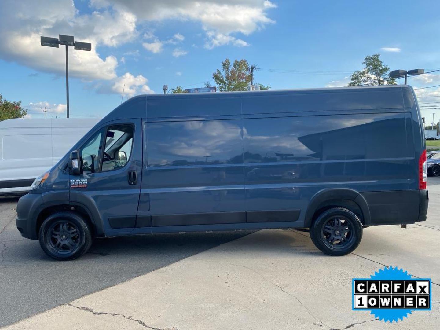 2019 Patriot Blue Pearlcoat /Black Ram ProMaster 3500 High Roof (3C6URVJG6KE) with an V6, 3.6L engine, 6-speed automatic transmission, located at 3147 E Independence Blvd, Charlotte, NC, 28205, 35.200268, -80.773651 - <b>Equipment</b><br>See what's behind you with the back up camera on this 2019 Ram ProMaster 3500 . This Ram ProMaster 3500 features a hands-free Bluetooth phone system. This vehicle is a certified CARFAX 1-owner. The vehicle is front wheel drive. This 2019 Ram ProMaster 3500 shines with an exquisi - Photo#9