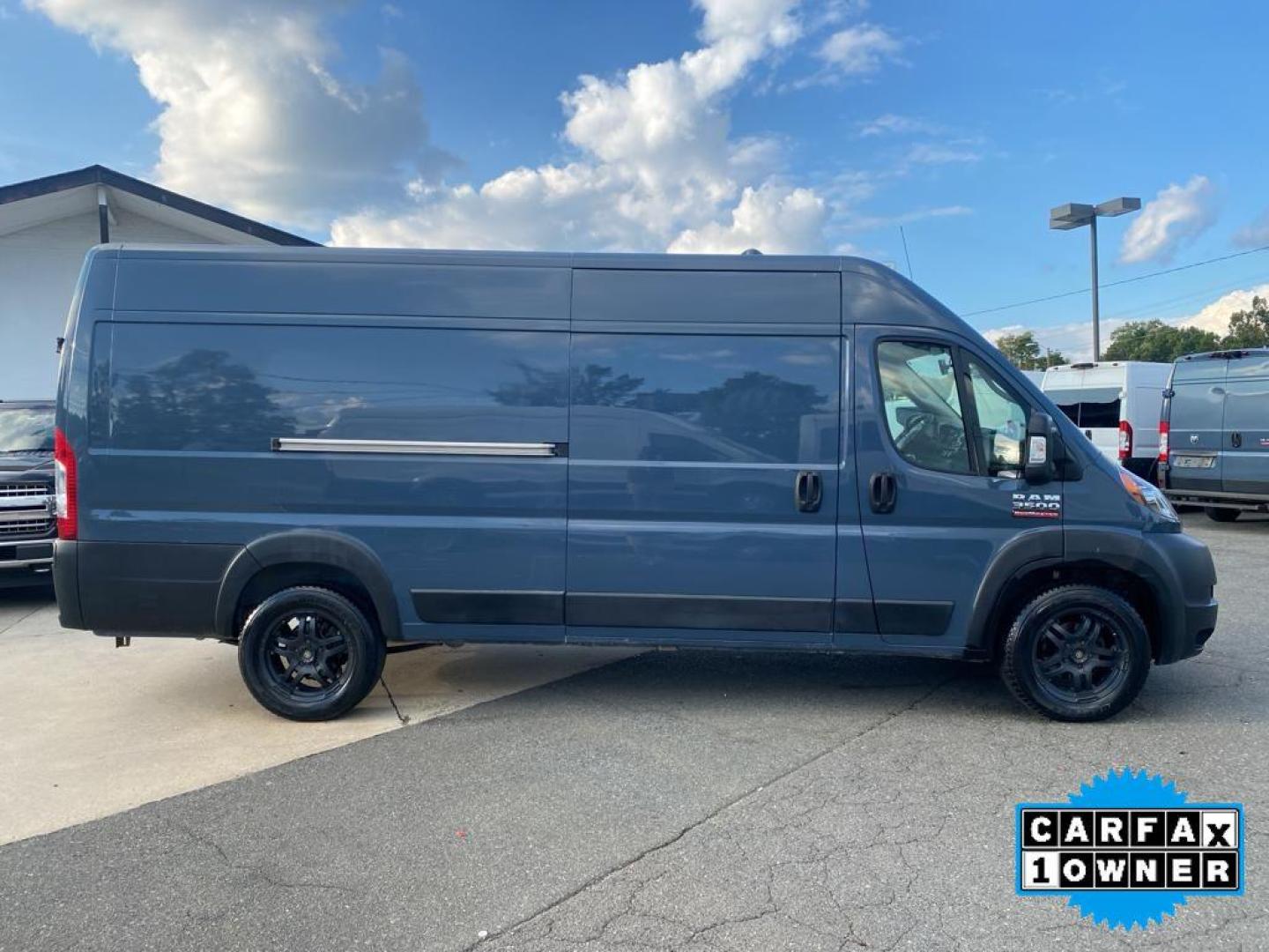 2019 Patriot Blue Pearlcoat /Black Ram ProMaster 3500 High Roof (3C6URVJG6KE) with an V6, 3.6L engine, 6-speed automatic transmission, located at 3147 E Independence Blvd, Charlotte, NC, 28205, 35.200268, -80.773651 - <b>Equipment</b><br>See what's behind you with the back up camera on this 2019 Ram ProMaster 3500 . This Ram ProMaster 3500 features a hands-free Bluetooth phone system. This vehicle is a certified CARFAX 1-owner. The vehicle is front wheel drive. This 2019 Ram ProMaster 3500 shines with an exquisi - Photo#13