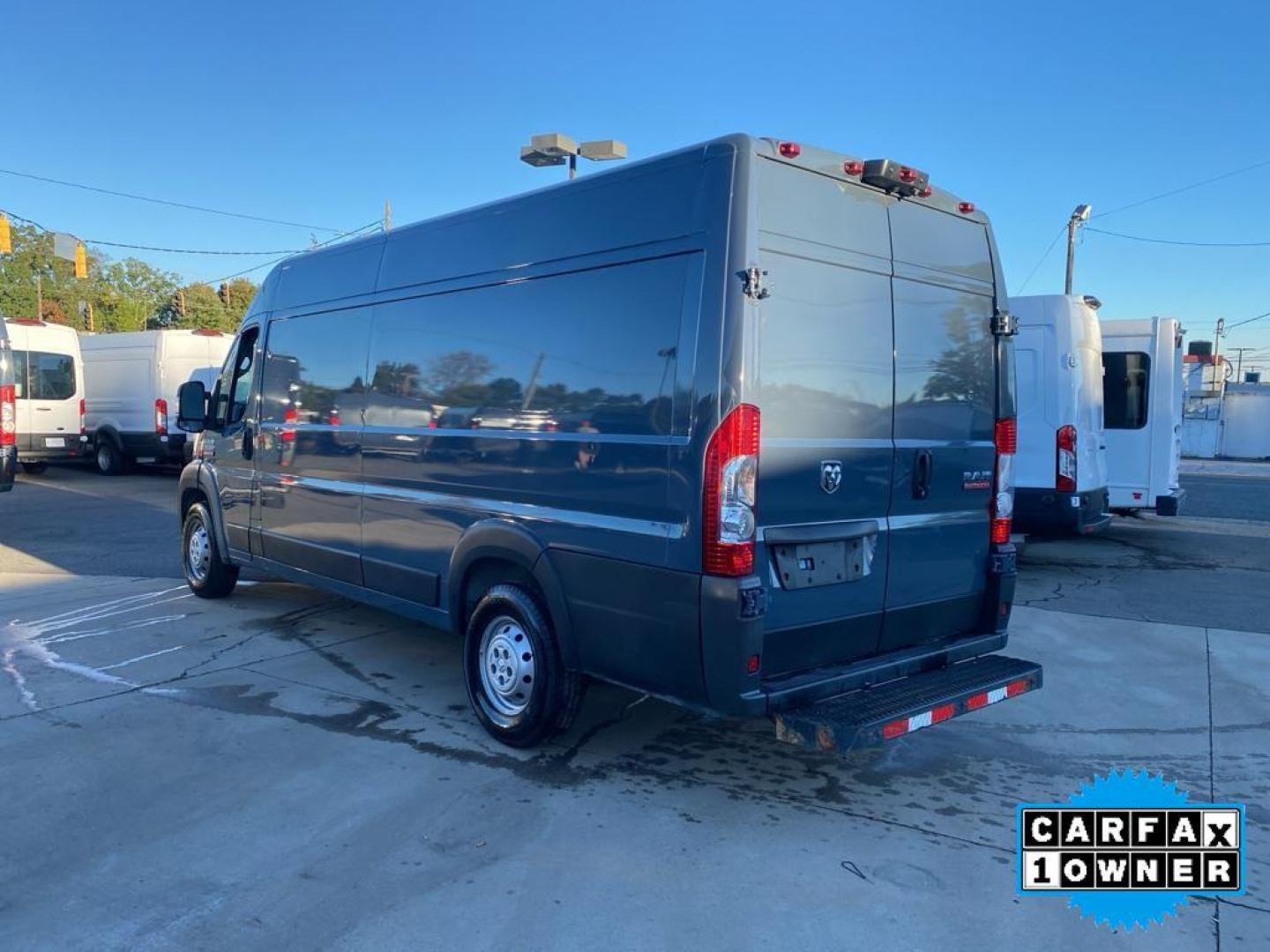 2020 Patriot Blue Pearlcoat /Black Ram ProMaster 3500 High Roof (3C6URVJG7LE) with an V6, 3.6L engine, 6-speed automatic transmission, located at 3147 E Independence Blvd, Charlotte, NC, 28205, 35.200268, -80.773651 - <b>Equipment</b><br>This Ram ProMaster 3500 features a hands-free Bluetooth phone system. Good News! This certified CARFAX 1-owner vehicle has only had one owner before you. Protect the vehicle from unwanted accidents with a cutting edge backup camera system. Front wheel drive on the Ram ProMaster 3 - Photo#10