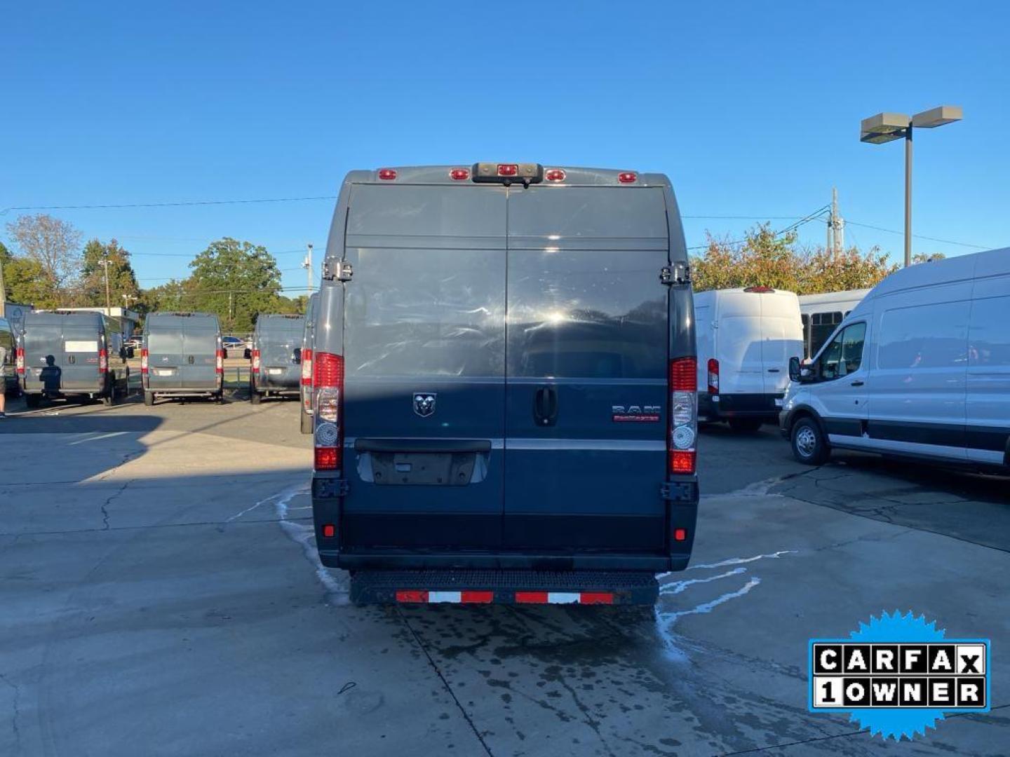 2020 Patriot Blue Pearlcoat /Black Ram ProMaster 3500 High Roof (3C6URVJG7LE) with an V6, 3.6L engine, 6-speed automatic transmission, located at 3147 E Independence Blvd, Charlotte, NC, 28205, 35.200268, -80.773651 - <b>Equipment</b><br>This Ram ProMaster 3500 features a hands-free Bluetooth phone system. Good News! This certified CARFAX 1-owner vehicle has only had one owner before you. Protect the vehicle from unwanted accidents with a cutting edge backup camera system. Front wheel drive on the Ram ProMaster 3 - Photo#11