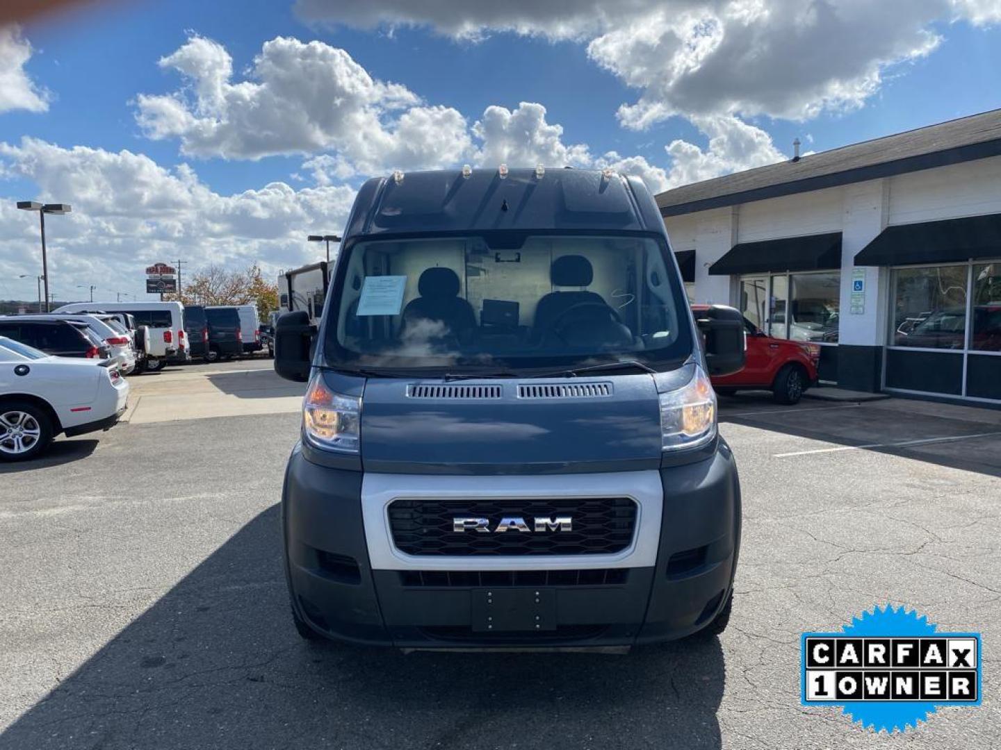 2019 Patriot Blue Pearlcoat /Black Ram ProMaster 3500 High Roof (3C6URVJG5KE) with an V6, 3.6L engine, 6-speed automatic transmission, located at 3147 E Independence Blvd, Charlotte, NC, 28205, 35.200268, -80.773651 - <b>Equipment</b><br>It features a hands-free Bluetooth phone system. This vehicle is a certified CARFAX 1-owner. Protect the vehicle from unwanted accidents with a cutting edge backup camera system. Maintaining a stable interior temperature in this vehicle is easy with the climate control system. Th - Photo#5