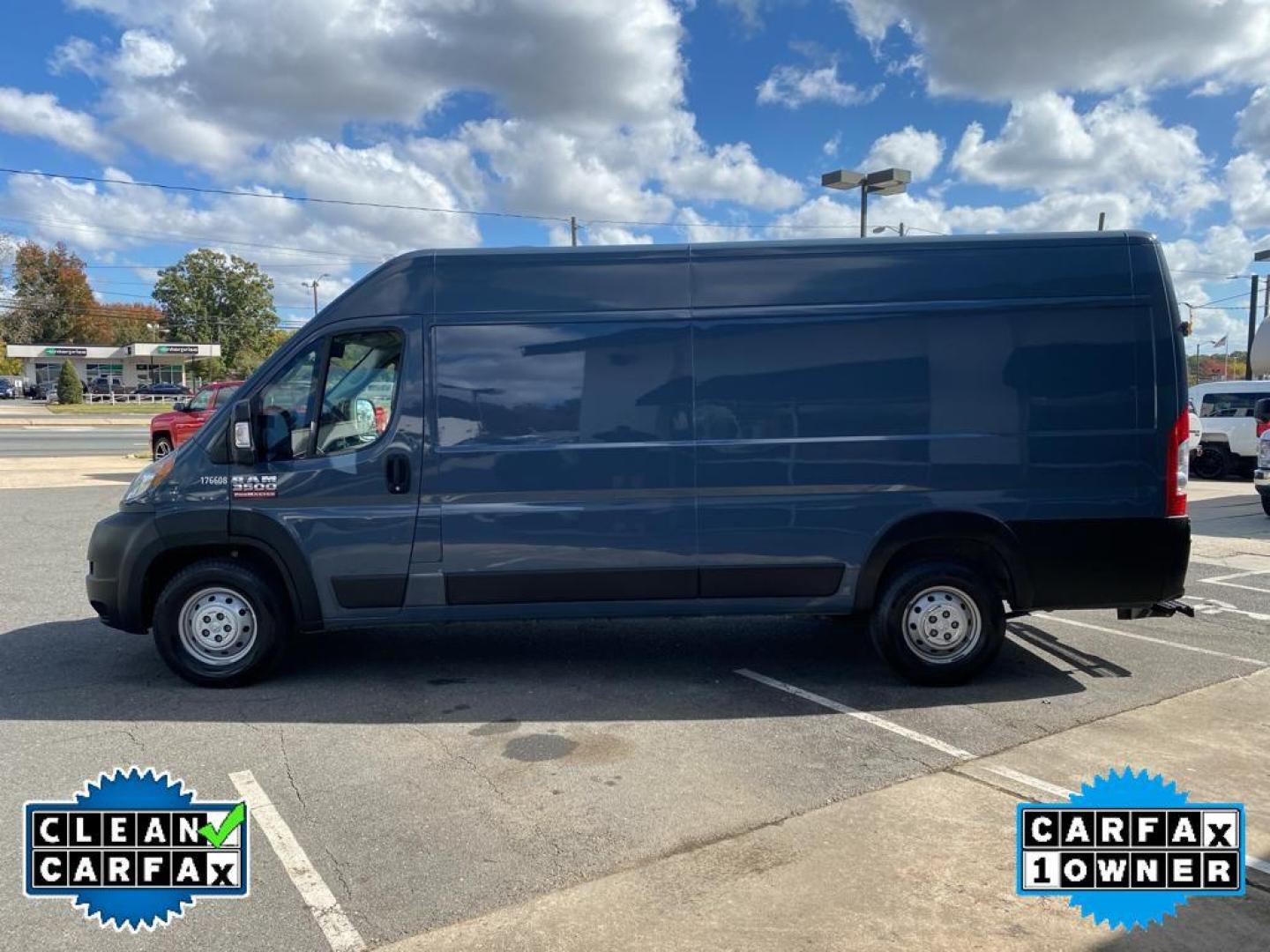 2019 Patriot Blue Pearlcoat /Black Ram ProMaster 3500 High Roof (3C6URVJGXKE) with an V6, 3.6L engine, 6-speed automatic transmission, located at 3147 E Independence Blvd, Charlotte, NC, 28205, 35.200268, -80.773651 - Photo#9