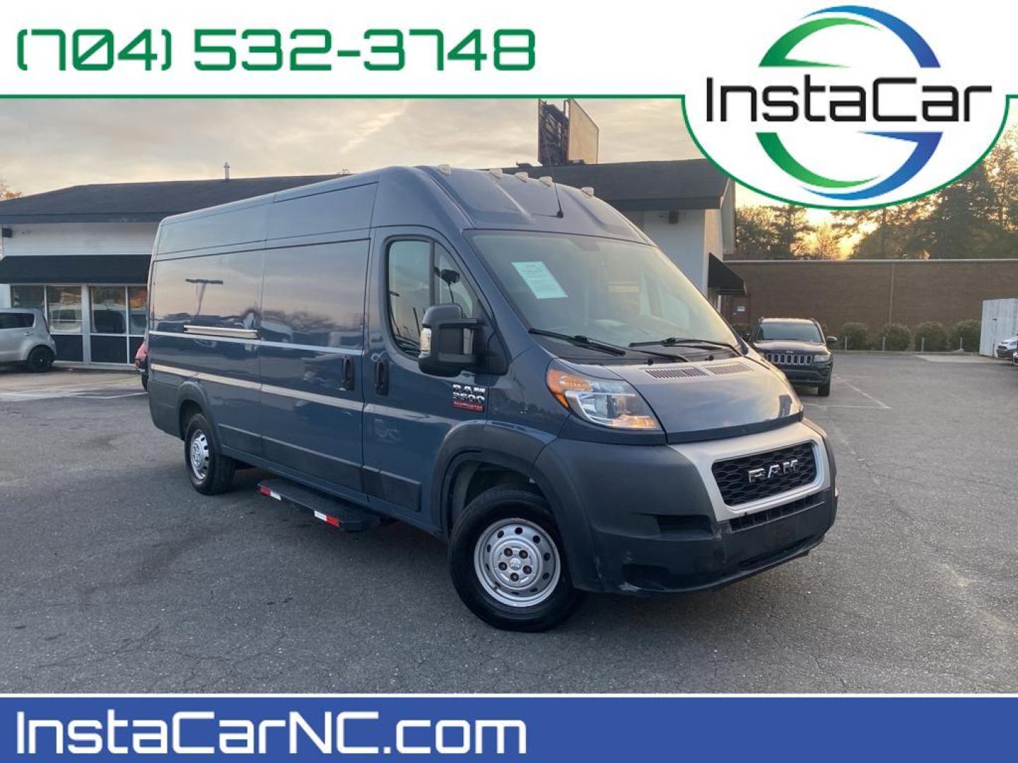 2020 Bright White Clearcoat /Black Ram ProMaster 3500 High Roof (3C6URVJG5LE) with an V6, 3.6L engine, 6-speed automatic transmission, located at 3147 E Independence Blvd, Charlotte, NC, 28205, 35.200268, -80.773651 - <b>Equipment</b><br>Good News! This certified CARFAX 1-owner vehicle has only had one owner before you. Protect this 2020 Ram ProMaster 3500 from unwanted accidents with a cutting edge backup camera system. This 2020 Ram ProMaster 3500 has a clean CARFAX vehicle history report. This 2020 Ram ProMa - Photo#0