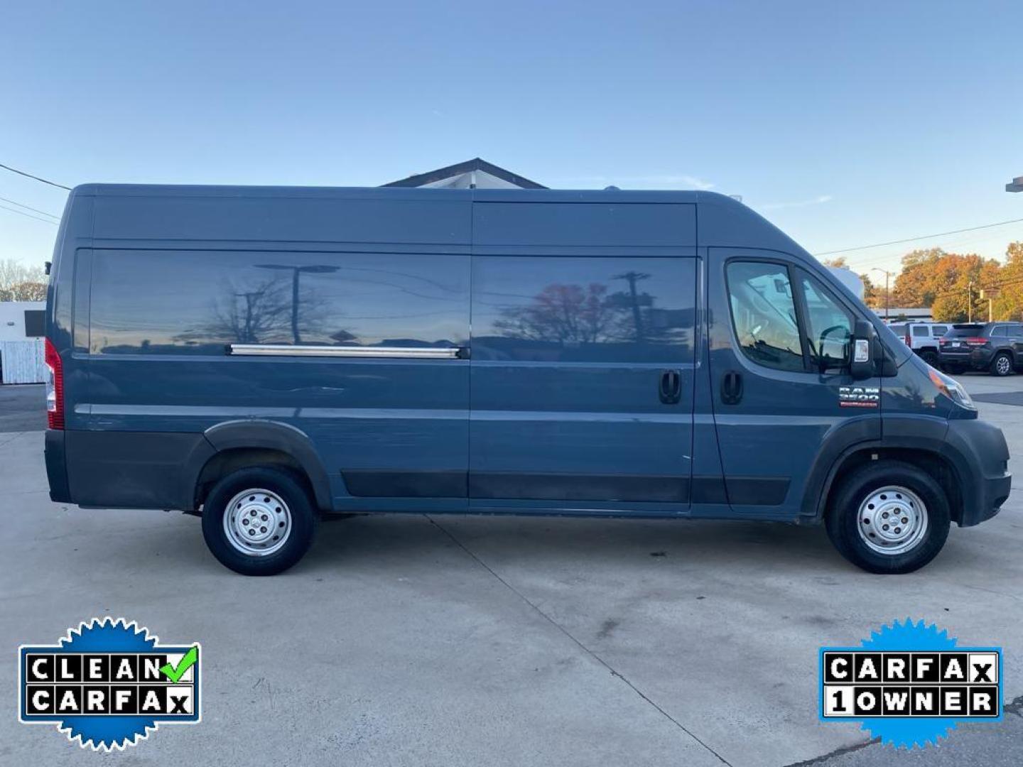 2019 Patriot Blue Pearlcoat /Black Ram ProMaster 3500 High Roof (3C6URVJGXKE) with an V6, 3.6L engine, 6-speed automatic transmission, located at 3147 E Independence Blvd, Charlotte, NC, 28205, 35.200268, -80.773651 - <b>Equipment</b><br>Bluetooth technology is built into the vehicle, keeping your hands on the steering wheel and your focus on the road. This 1 ton van has a clean CARFAX vehicle history report. Protect this Ram ProMaster 3500 from unwanted accidents with a cutting edge backup camera system. Good Ne - Photo#12