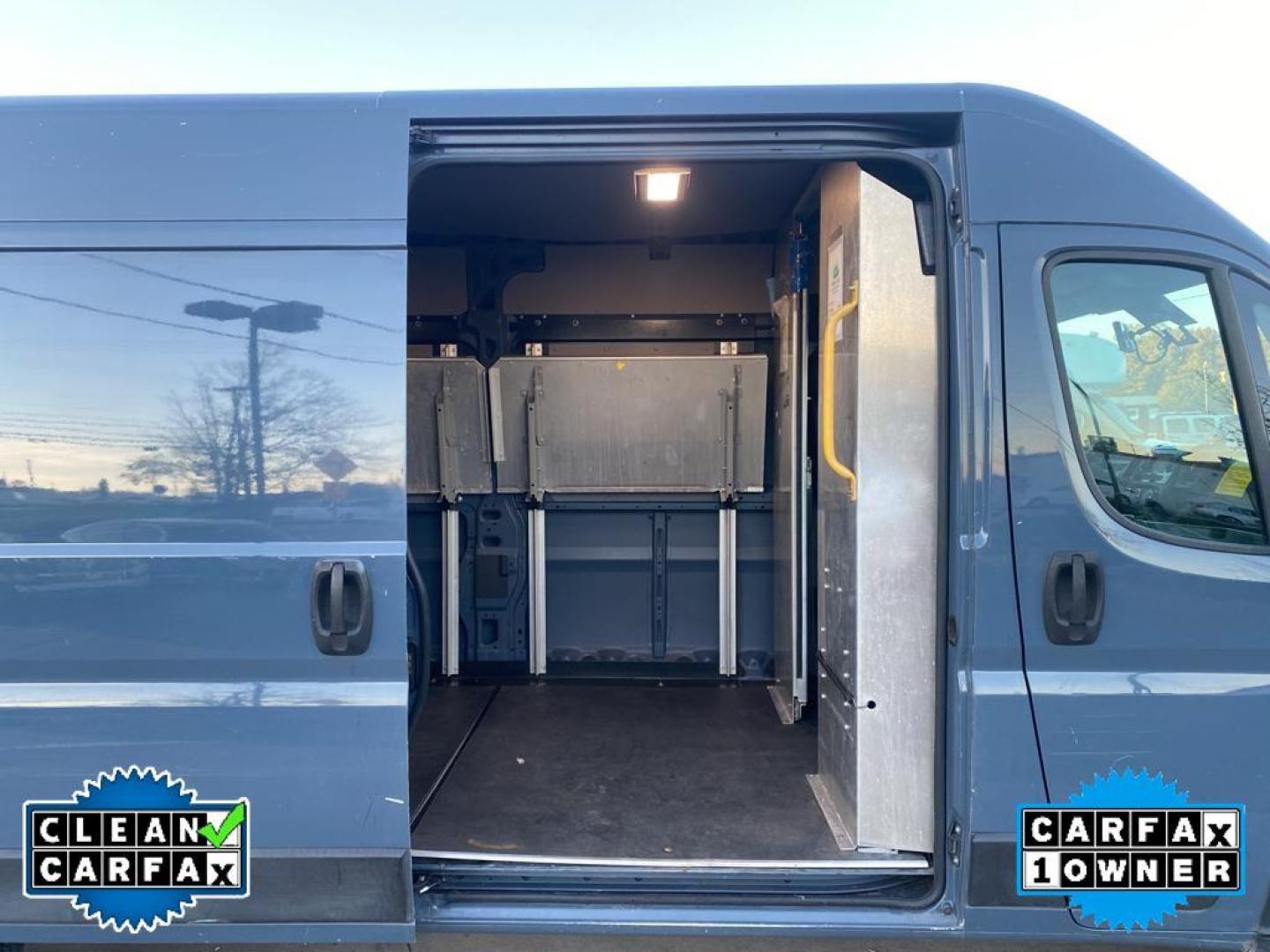 2019 Patriot Blue Pearlcoat /Black Ram ProMaster 3500 High Roof (3C6URVJGXKE) with an V6, 3.6L engine, 6-speed automatic transmission, located at 3147 E Independence Blvd, Charlotte, NC, 28205, 35.200268, -80.773651 - <b>Equipment</b><br>Bluetooth technology is built into the vehicle, keeping your hands on the steering wheel and your focus on the road. This 1 ton van has a clean CARFAX vehicle history report. Protect this Ram ProMaster 3500 from unwanted accidents with a cutting edge backup camera system. Good Ne - Photo#22