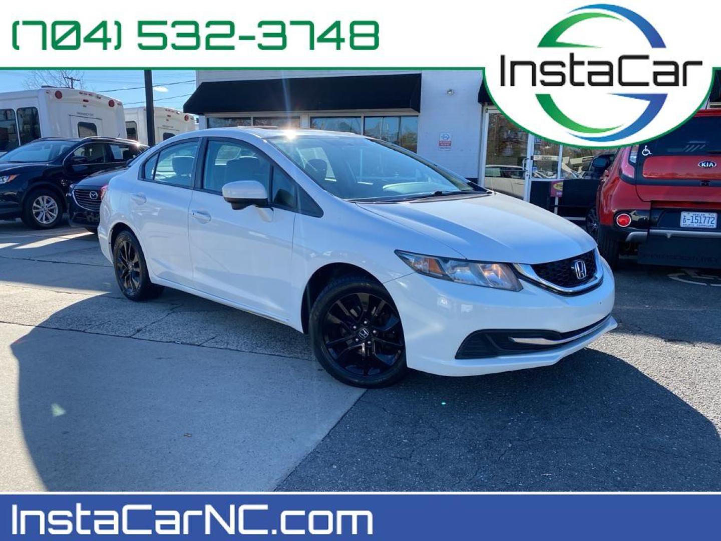 2014 Taffeta White /Beige Honda Civic EX (19XFB2F86EE) with an 4 Cyl, 1.8L engine, CVT transmission, located at 3147 E Independence Blvd, Charlotte, NC, 28205, 35.200268, -80.773651 - Photo#0