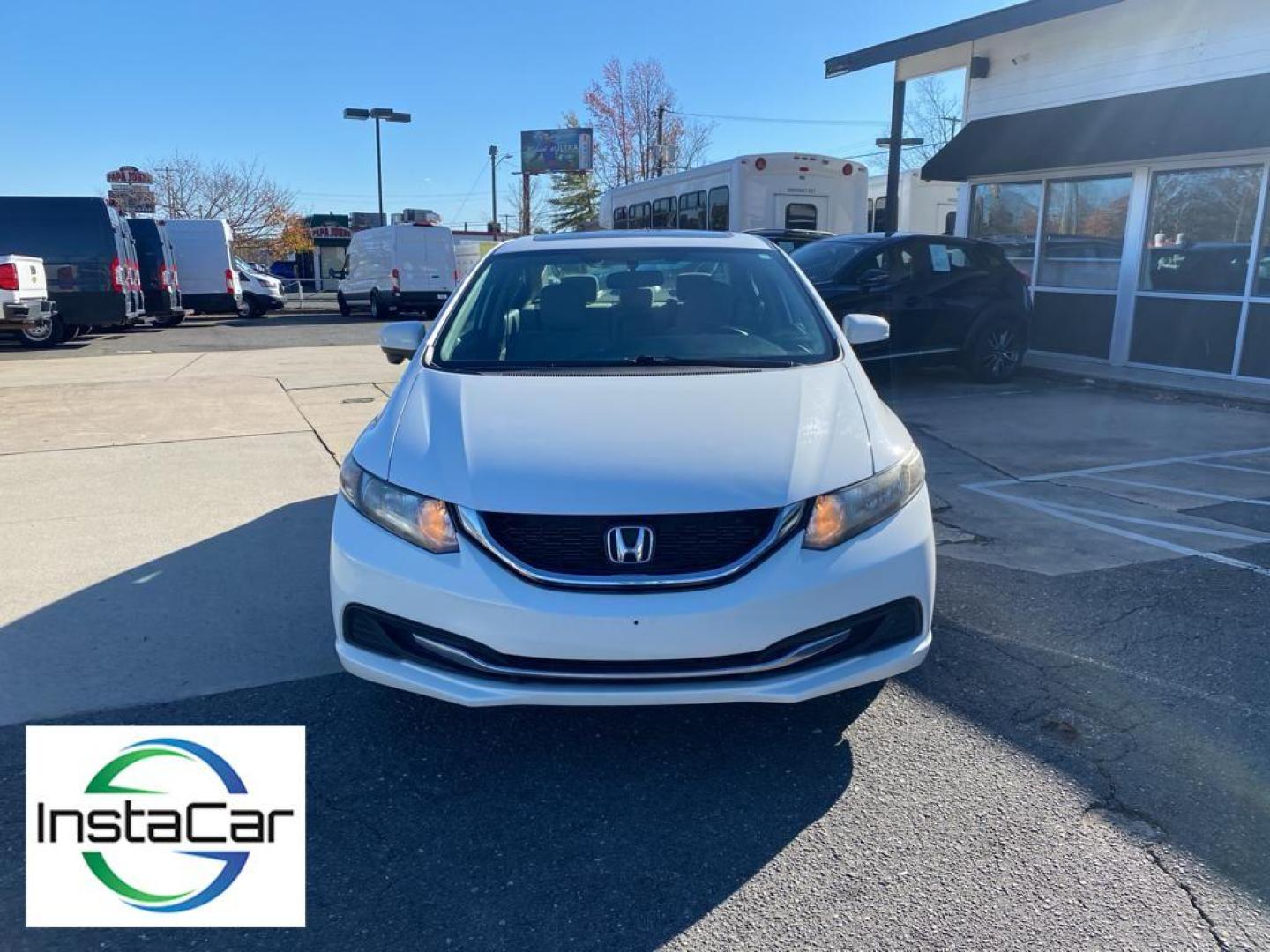 2014 Taffeta White /Beige Honda Civic EX (19XFB2F86EE) with an 4 Cyl, 1.8L engine, CVT transmission, located at 3147 E Independence Blvd, Charlotte, NC, 28205, 35.200268, -80.773651 - Photo#9