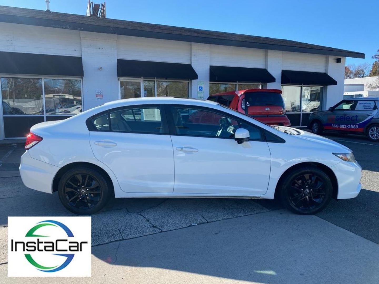 2014 Taffeta White /Beige Honda Civic EX (19XFB2F86EE) with an 4 Cyl, 1.8L engine, CVT transmission, located at 3147 E Independence Blvd, Charlotte, NC, 28205, 35.200268, -80.773651 - Photo#15