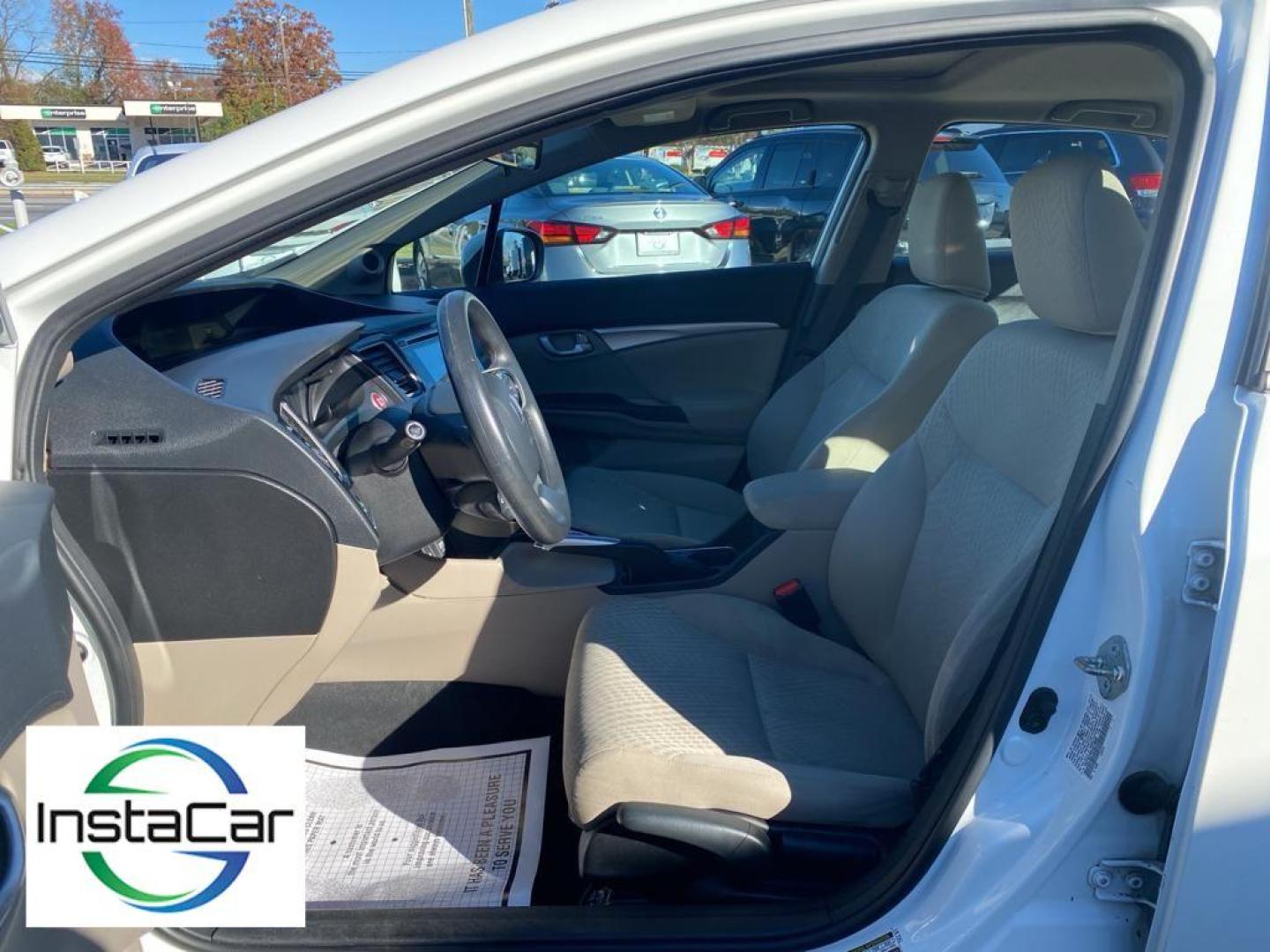 2014 Taffeta White /Beige Honda Civic EX (19XFB2F86EE) with an 4 Cyl, 1.8L engine, CVT transmission, located at 3147 E Independence Blvd, Charlotte, NC, 28205, 35.200268, -80.773651 - Photo#25