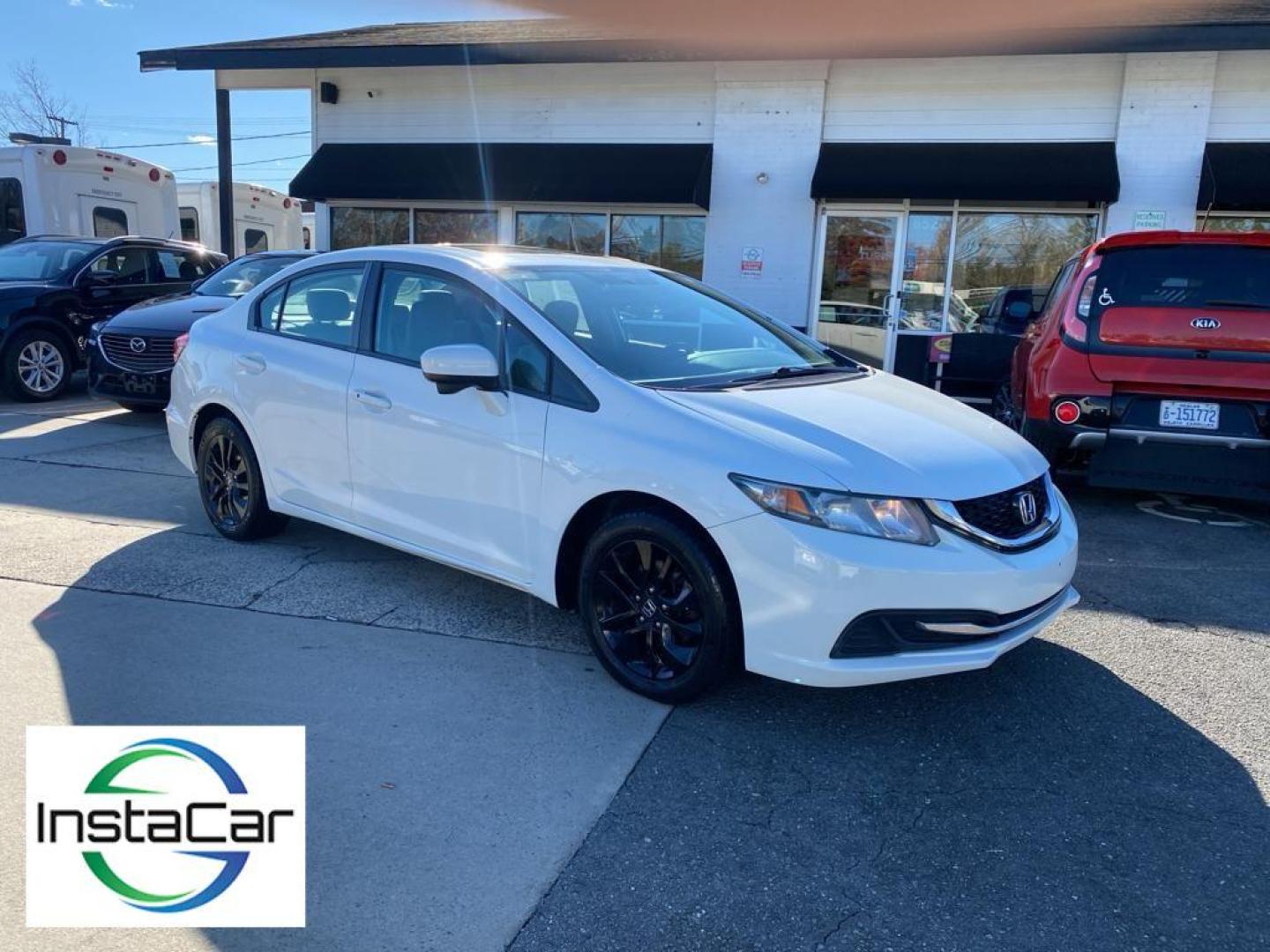 2014 Taffeta White /Beige Honda Civic EX (19XFB2F86EE) with an 4 Cyl, 1.8L engine, CVT transmission, located at 3147 E Independence Blvd, Charlotte, NC, 28205, 35.200268, -80.773651 - Photo#8