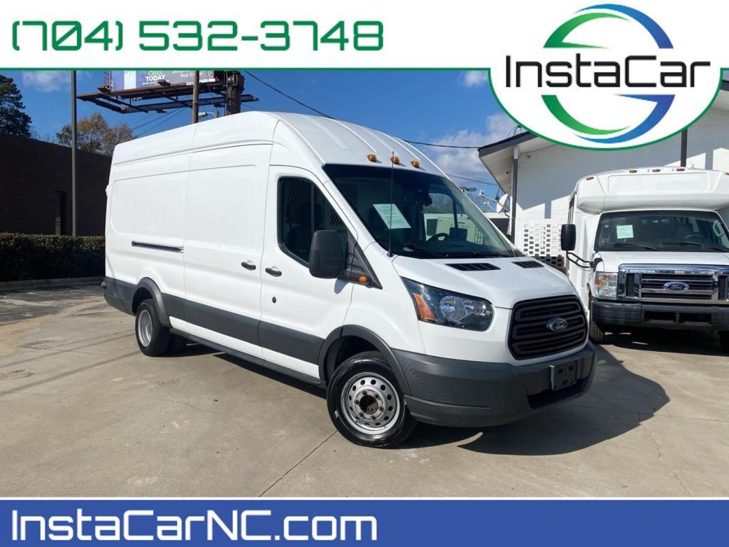 2018 Oxford White /Pewter Ford Transit Van Base w/Sliding Pass-Side Cargo Door (1FTBF4XV2JK) with an 5 Cyl, 3.2L engine, 6-speed automatic transmission, located at 3147 E Independence Blvd, Charlotte, NC, 28205, 35.200268, -80.773651 - For sale at our dealership: a reliable and spacious 2018 Ford Transit Van T-350HD EL High Roof Slide Base. This robust van is equipped with Rear Wheel Drive (RWD) and Dual Rear Wheels, providing the stability and durability you need for heavy-duty tasks. Under the hood, you'll find a powerful 5-cyli - Photo#0