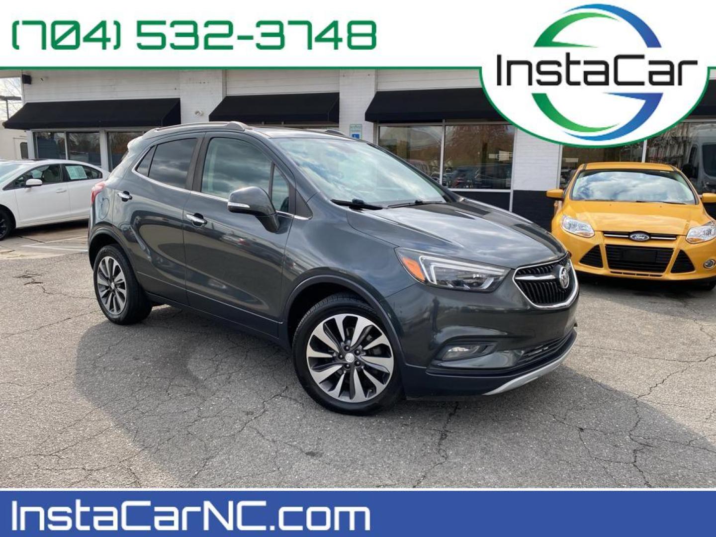 2018 Graphite Gray Metallic /Ebony Buick Encore Essence (KL4CJCSB6JB) with an 4 Cyl, 1.4L engine, 6-speed automatic transmission, located at 3147 E Independence Blvd, Charlotte, NC, 28205, 35.200268, -80.773651 - Photo#0