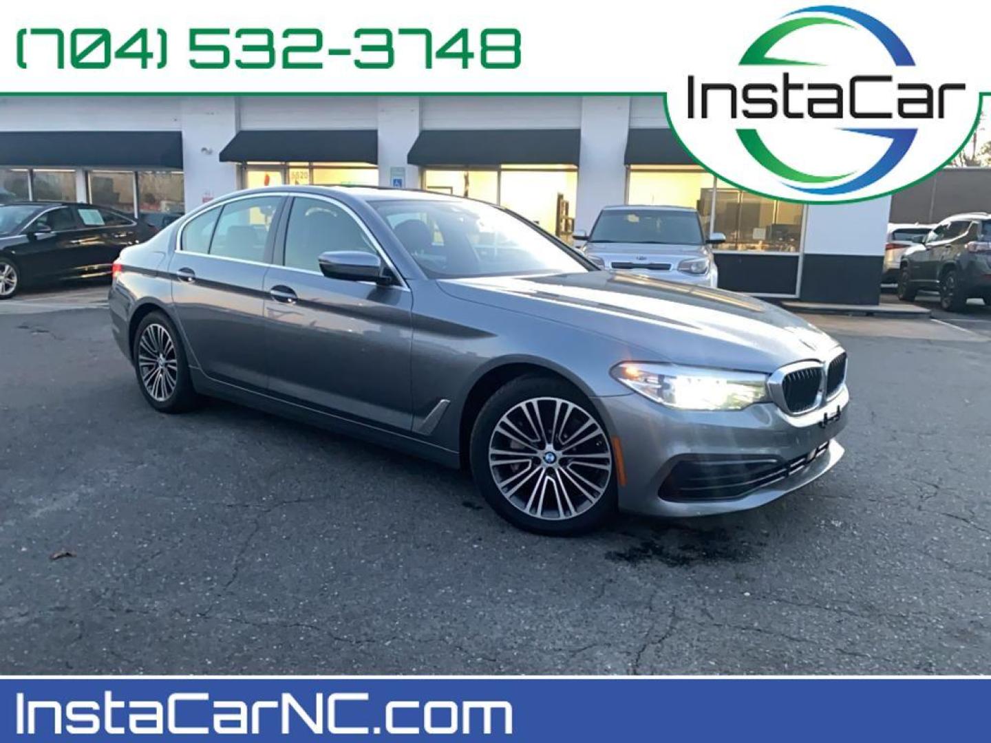 2019 Bluestone Metallic /Black BMW 5 series 530i xDrive (WBAJA7C58KW) with an 4 Cyl, 2.0L engine, 8-speed automatic transmission, located at 3147 E Independence Blvd, Charlotte, NC, 28205, 35.200268, -80.773651 - <b>Equipment</b><br>Enjoy the heated seats in this 2019 BMW 5 series you will never buy a vehicle without them. Everyone loves the comfort of having a warm seat on those cold winter days. The vehicle has satellite radio capabilities. The state of the art park assist system will guide you easily in - Photo#0