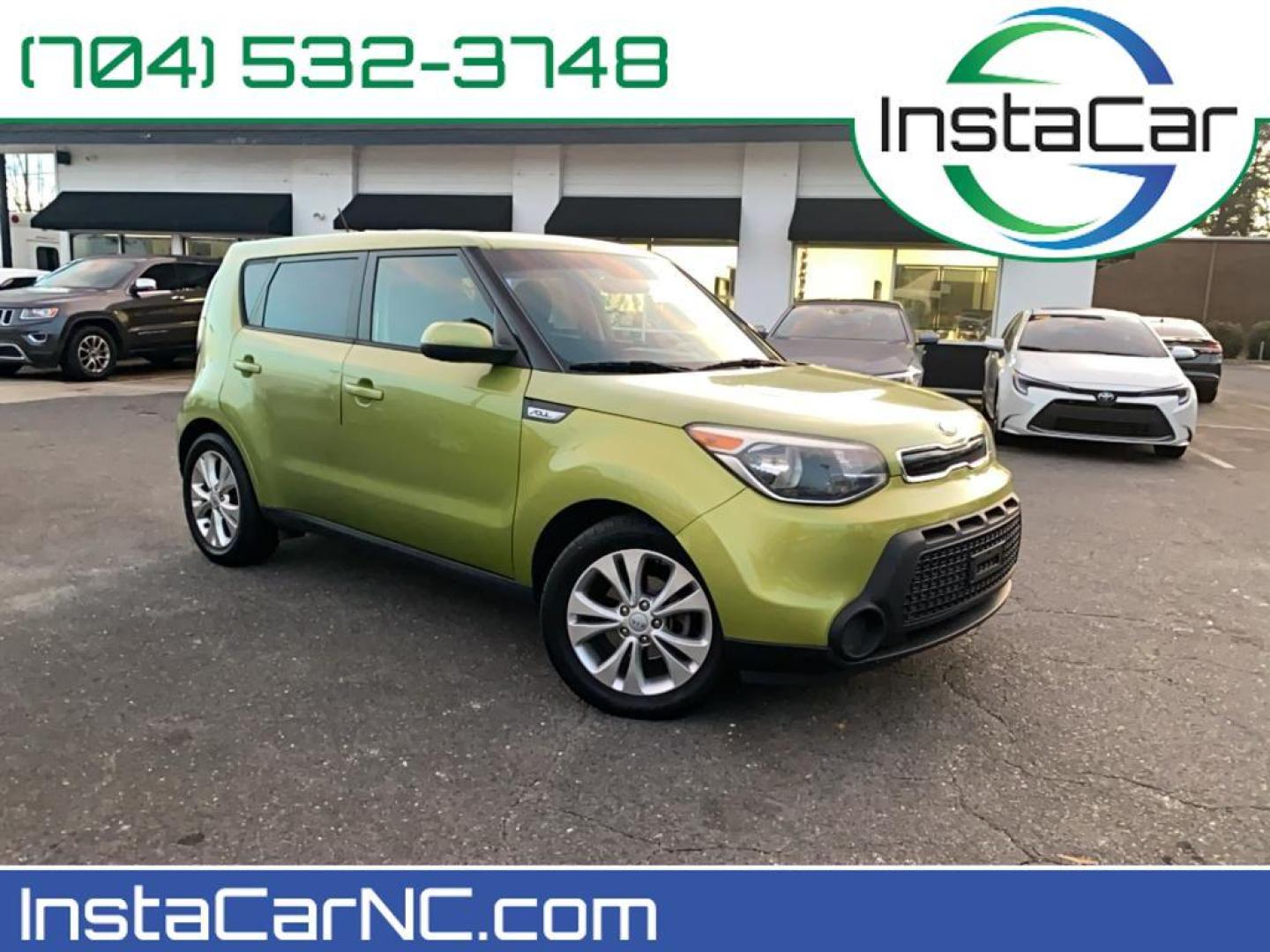 2015 green Kia Soul + (Plus) (KNDJP3A53F7) with an 4 Cyl, 2.0L engine, Automatic transmission, located at 3147 E Independence Blvd, Charlotte, NC, 28205, 35.200268, -80.773651 - Unleash a world of excitement with this vibrant 2015 Kia Soul + (Plus)! Perfectly blending style, functionality, and efficiency, this dynamic crossover beckons adventurous souls seeking a reliable companion for their daily travels and weekend escapades. Powered by a spirited 4-cylinder, 2.0L engine - Photo#0