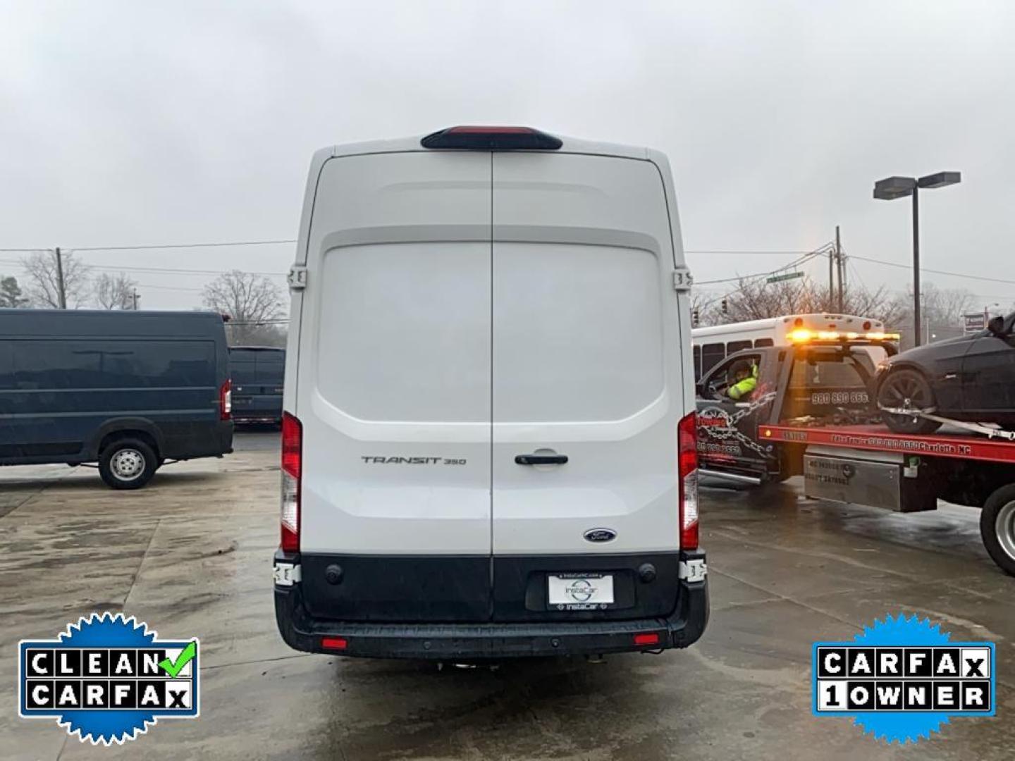 2019 Oxford White /Pewter Ford Transit Van Base w/Dual Sliding Side Cargo Doors (1FTBW3UM9KK) with an V6, 3.7L engine, 6-speed automatic transmission, located at 3147 E Independence Blvd, Charlotte, NC, 28205, 35.200268, -80.773651 - <b>Equipment</b><br>Good News! This certified CARFAX 1-owner vehicle has only had one owner before you. The Ford Transit Van features a hands-free Bluetooth phone system. Protect this vehicle from unwanted accidents with a cutting edge backup camera system. The leather seats are soft and supportive - Photo#14