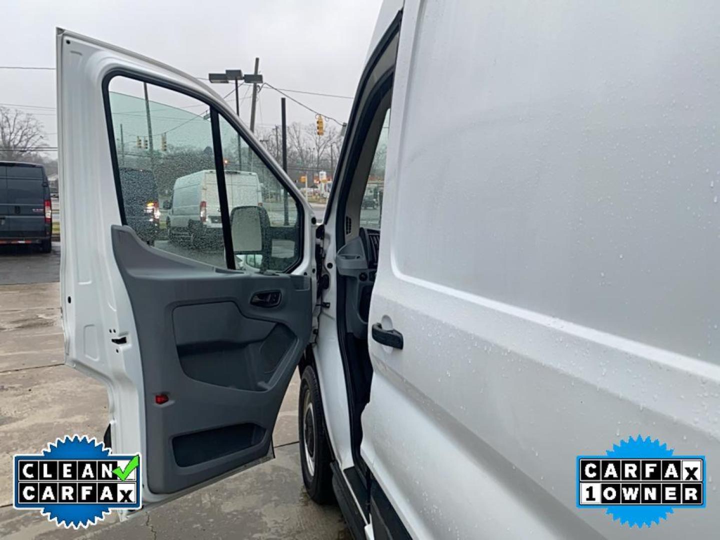 2019 Oxford White /Pewter Ford Transit Van Base w/Dual Sliding Side Cargo Doors (1FTBW3UM9KK) with an V6, 3.7L engine, 6-speed automatic transmission, located at 3147 E Independence Blvd, Charlotte, NC, 28205, 35.200268, -80.773651 - <b>Equipment</b><br>Good News! This certified CARFAX 1-owner vehicle has only had one owner before you. The Ford Transit Van features a hands-free Bluetooth phone system. Protect this vehicle from unwanted accidents with a cutting edge backup camera system. The leather seats are soft and supportive - Photo#17