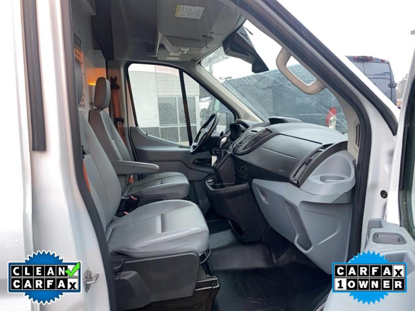 2019 Oxford White /Pewter Ford Transit Van Base w/Dual Sliding Side Cargo Doors (1FTBW3UM9KK) with an V6, 3.7L engine, 6-speed automatic transmission, located at 3147 E Independence Blvd, Charlotte, NC, 28205, 35.200268, -80.773651 - <b>Equipment</b><br>Good News! This certified CARFAX 1-owner vehicle has only had one owner before you. The Ford Transit Van features a hands-free Bluetooth phone system. Protect this vehicle from unwanted accidents with a cutting edge backup camera system. The leather seats are soft and supportive - Photo#21