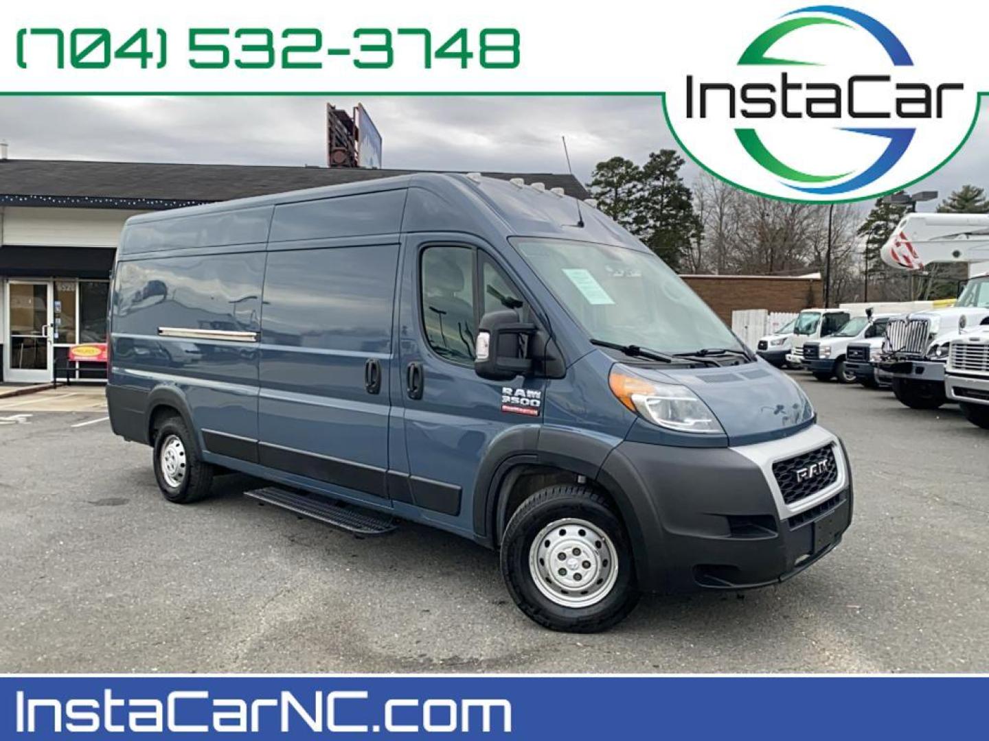 2019 Granite Crystal Metallic Clearcoat /Black Ram ProMaster 3500 High Roof (3C6URVJG1KE) with an V6, 3.6L engine, 6-speed automatic transmission, located at 3147 E Independence Blvd, Charlotte, NC, 28205, 35.200268, -80.773651 - <b>Equipment</b><br>Bluetooth technology is built into the Ram ProMaster 3500, keeping your hands on the steering wheel and your focus on the road. Protect the Ram ProMaster 3500 from unwanted accidents with a cutting edge backup camera system. Maintaining a stable interior temperature in this vehic - Photo#0