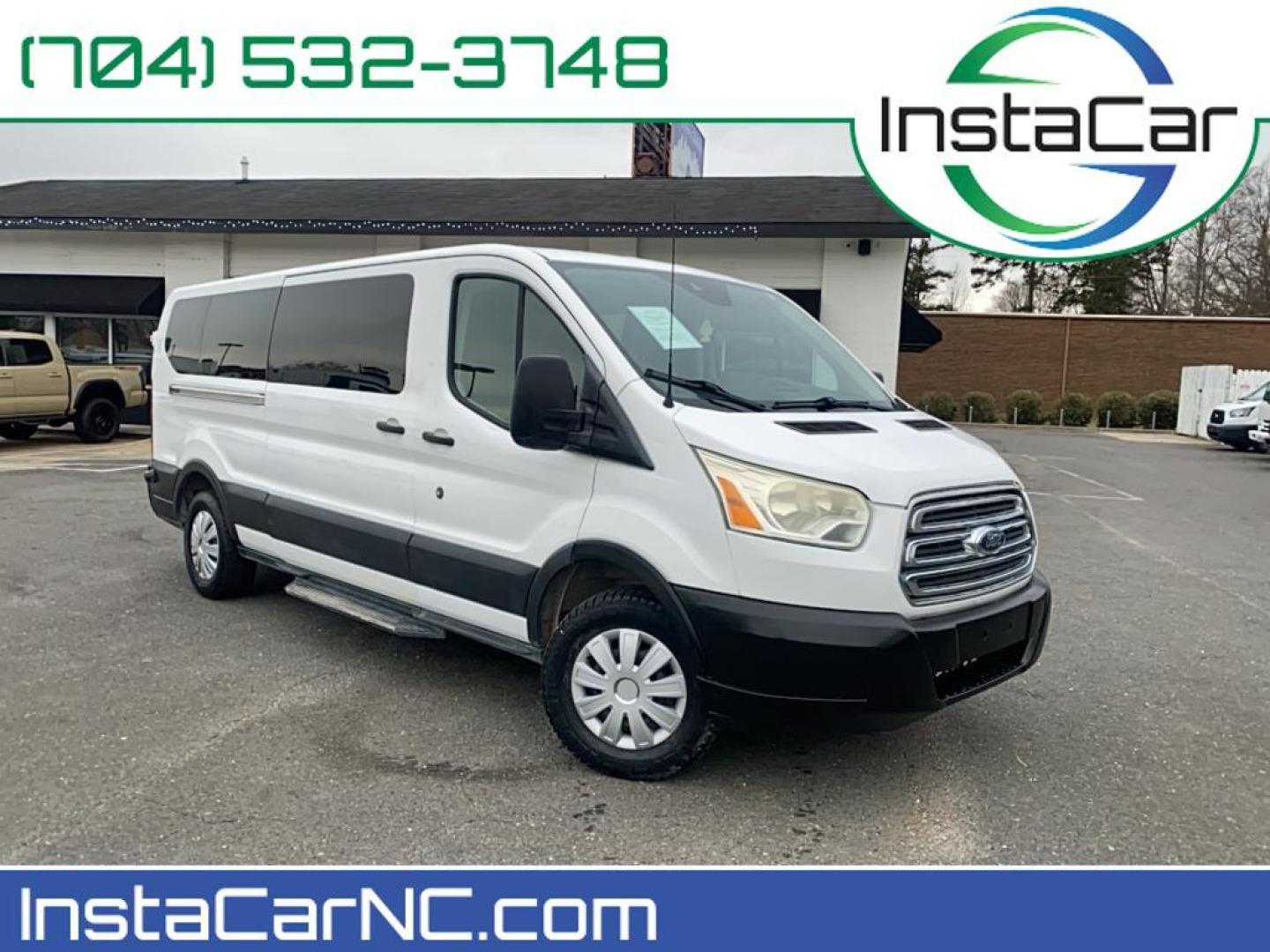 2015 Oxford White /Pewter Ford Transit Wagon XLT (1FBZX2YM8FK) with an V6, 3.7L engine, 6-speed automatic transmission, located at 3147 E Independence Blvd, Charlotte, NC, 28205, 35.200268, -80.773651 - <b>Equipment</b><br>Bluetooth technology is built into this model, keeping your hands on the steering wheel and your focus on the road. The state of the art park assist system will guide you easily into any spot. See what's behind you with the back up camera on this Ford Transit Wagon. This vehicle - Photo#0