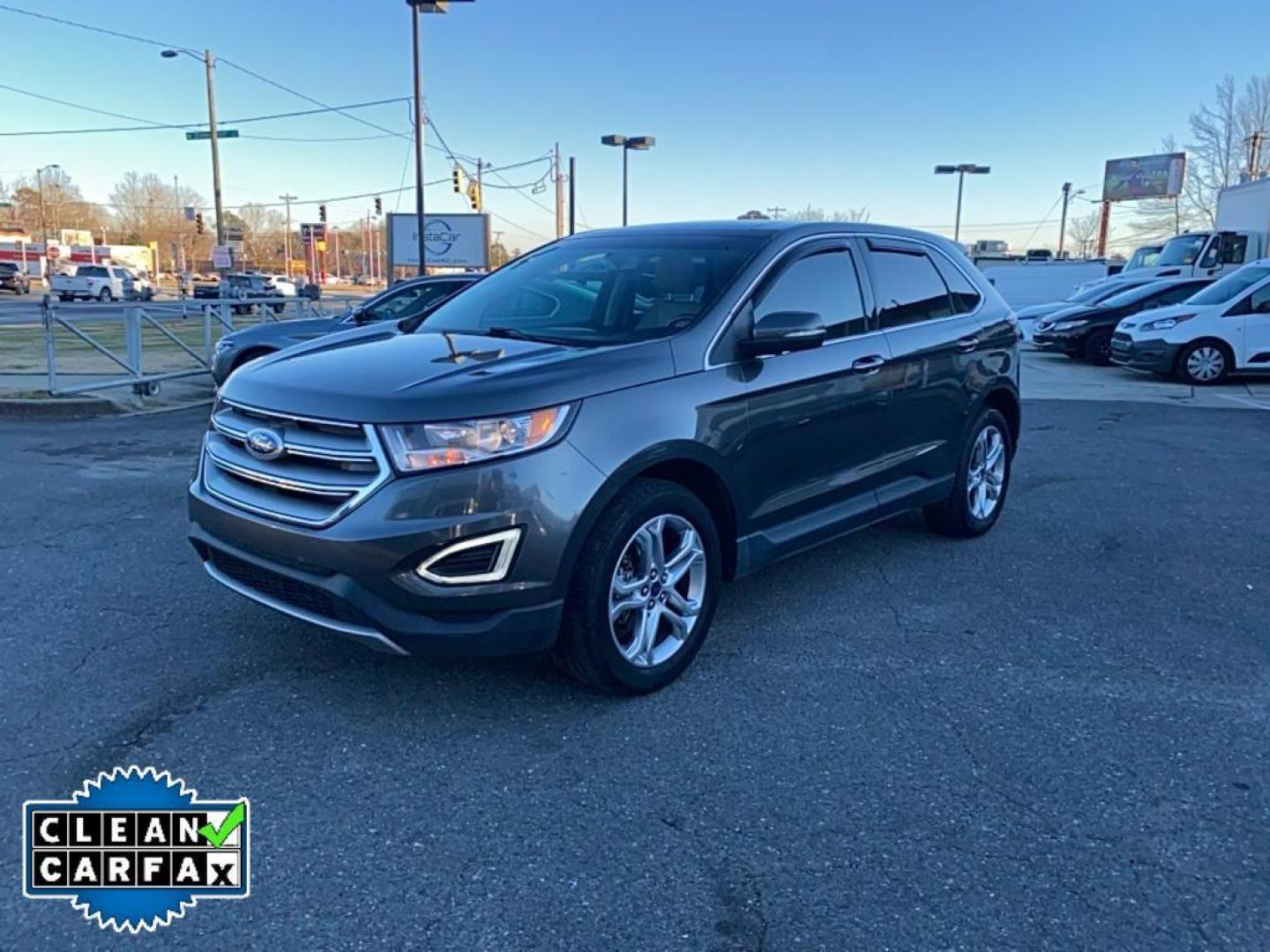 2018 MAGNETIC METALLIC /CERAMIC PERF LTHR-TRIM SEAT Ford Edge Titanium (2FMPK3K96JB) with an 4 Cyl, 2.0L engine, 6-speed automatic transmission, located at 3147 E Independence Blvd, Charlotte, NC, 28205, 35.200268, -80.773651 - Photo#9