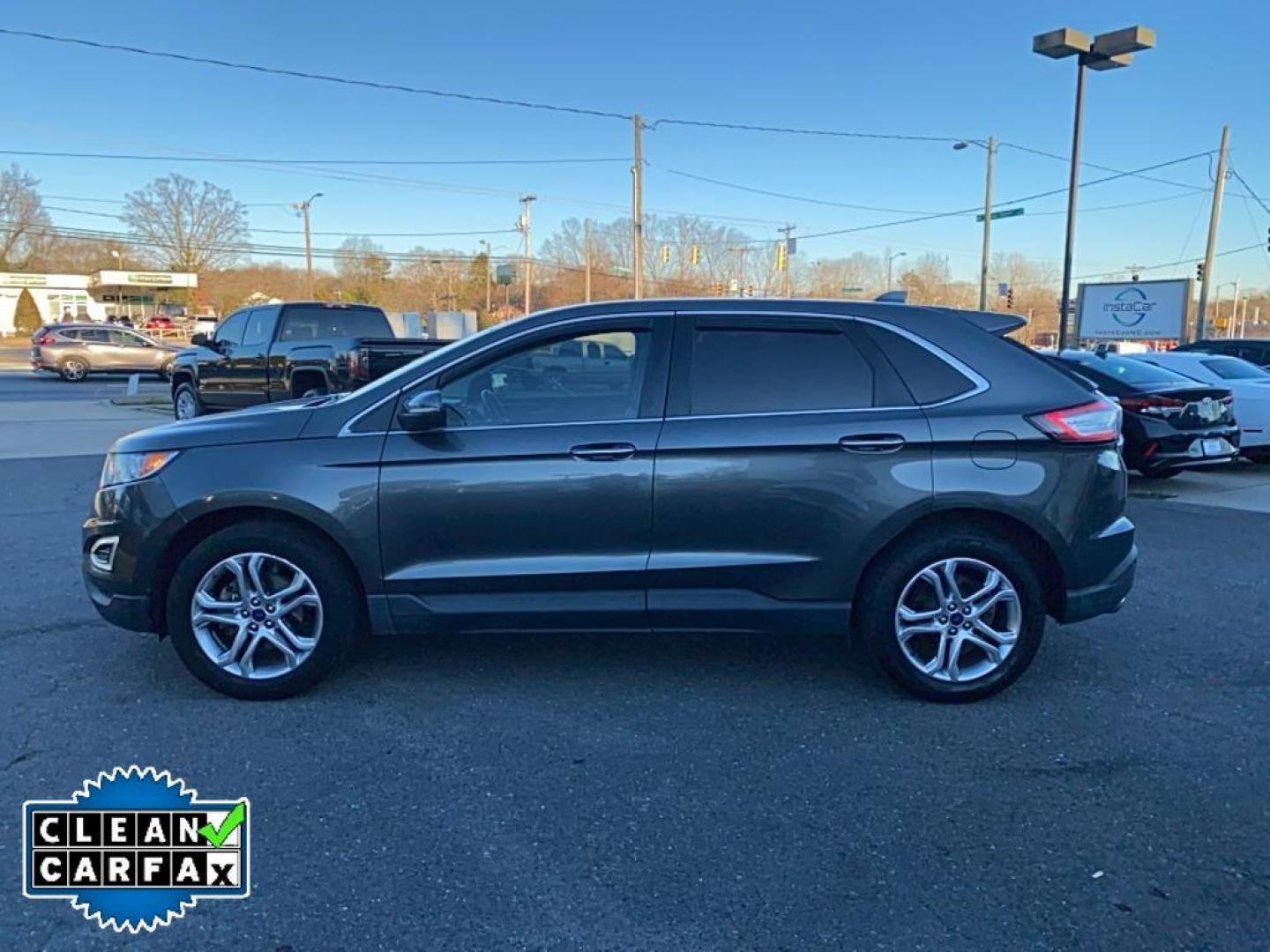 2018 MAGNETIC METALLIC /CERAMIC PERF LTHR-TRIM SEAT Ford Edge Titanium (2FMPK3K96JB) with an 4 Cyl, 2.0L engine, 6-speed automatic transmission, located at 3147 E Independence Blvd, Charlotte, NC, 28205, 35.200268, -80.773651 - Photo#10