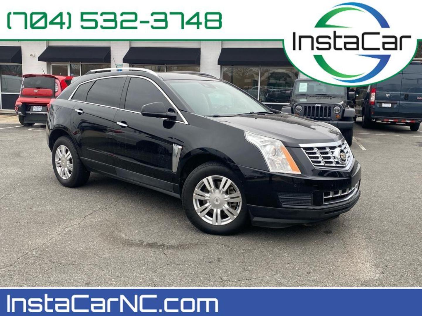 2013 Black Raven /Shale/Brownstone Accents Cadillac SRX Luxury Collection (3GYFNCE30DS) with an V6, 3.6L engine, 6-speed automatic transmission, located at 3147 E Independence Blvd, Charlotte, NC, 28205, 35.200268, -80.773651 - For sale at our dealership: a sophisticated 2013 Cadillac SRX Luxury with Front-Wheel Drive, ready to elevate your driving experience. This stylish crossover is powered by a robust V6, 3.6L engine, providing a perfect blend of performance and efficiency for all your journeys.<br><br>Step inside to d - Photo#0