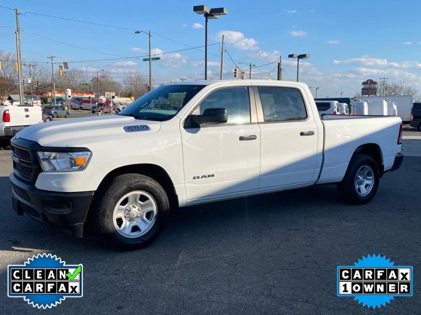 2022 Bright White Clearcoat /Diesel Gray/Black Ram 1500 Tradesman (1C6RRFNG4NN) with an V6, 3.6L engine, 8-speed automatic transmission, located at 3147 E Independence Blvd, Charlotte, NC, 28205, 35.200268, -80.773651 - <b>Equipment</b><br>This vehicle is a certified CARFAX 1-owner. This 2022 Ram 1500 has a clean CARFAX vehicle history report. Bluetooth technology is built into this 1/2 ton pickup, keeping your hands on the steering wheel and your focus on the road. The vehicle has satellite radio capabilities. Pr - Photo#10