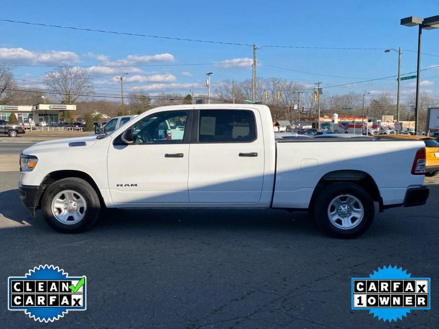 2022 Bright White Clearcoat /Diesel Gray/Black Ram 1500 Tradesman (1C6RRFNG4NN) with an V6, 3.6L engine, 8-speed automatic transmission, located at 3147 E Independence Blvd, Charlotte, NC, 28205, 35.200268, -80.773651 - <b>Equipment</b><br>This vehicle is a certified CARFAX 1-owner. This 2022 Ram 1500 has a clean CARFAX vehicle history report. Bluetooth technology is built into this 1/2 ton pickup, keeping your hands on the steering wheel and your focus on the road. The vehicle has satellite radio capabilities. Pr - Photo#11