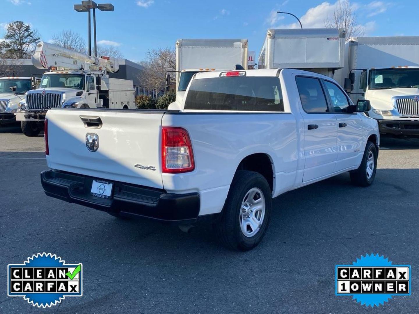 2022 Bright White Clearcoat /Diesel Gray/Black Ram 1500 Tradesman (1C6RRFNG4NN) with an V6, 3.6L engine, 8-speed automatic transmission, located at 3147 E Independence Blvd, Charlotte, NC, 28205, 35.200268, -80.773651 - <b>Equipment</b><br>This vehicle is a certified CARFAX 1-owner. This 2022 Ram 1500 has a clean CARFAX vehicle history report. Bluetooth technology is built into this 1/2 ton pickup, keeping your hands on the steering wheel and your focus on the road. The vehicle has satellite radio capabilities. Pr - Photo#14