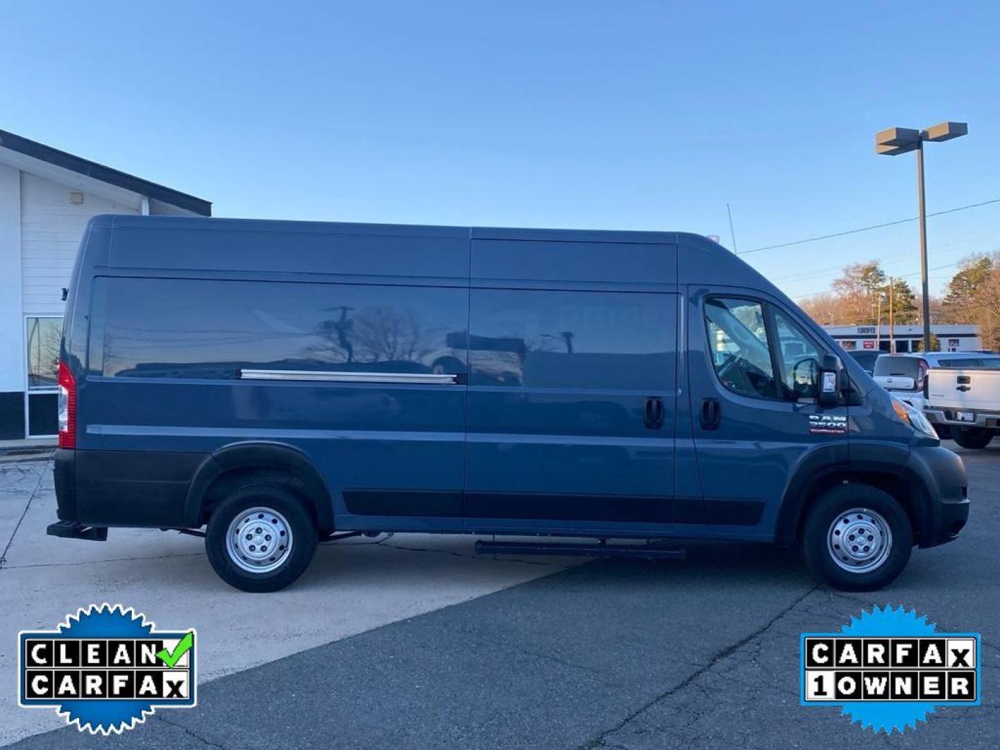 2019 Patriot Blue Pearlcoat /Black Ram ProMaster 3500 High Roof (3C6URVJG7KE) with an V6, 3.6L engine, 6-speed automatic transmission, located at 3147 E Independence Blvd, Charlotte, NC, 28205, 35.200268, -80.773651 - <b>Equipment</b><br>Our dealership has already run the CARFAX report and it is clean. A clean CARFAX is a great asset for resale value in the future. See what's behind you with the back up camera on it. This vehicle is a certified CARFAX 1-owner. This unit features a hands-free Bluetooth phone syst - Photo#13