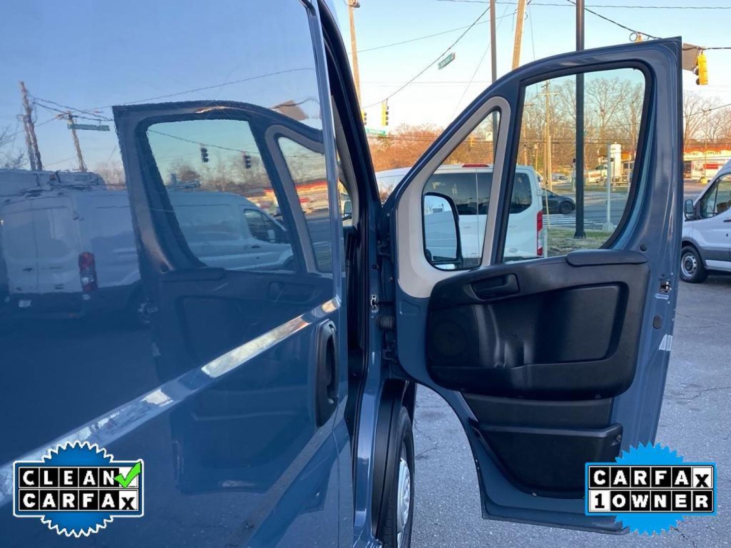 2019 Patriot Blue Pearlcoat /Black Ram ProMaster 3500 High Roof (3C6URVJG7KE) with an V6, 3.6L engine, 6-speed automatic transmission, located at 3147 E Independence Blvd, Charlotte, NC, 28205, 35.200268, -80.773651 - <b>Equipment</b><br>Our dealership has already run the CARFAX report and it is clean. A clean CARFAX is a great asset for resale value in the future. See what's behind you with the back up camera on it. This vehicle is a certified CARFAX 1-owner. This unit features a hands-free Bluetooth phone syst - Photo#20