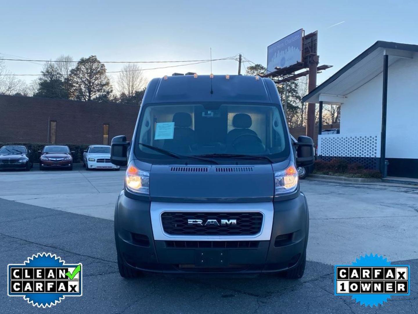 2019 Patriot Blue Pearlcoat /Black Ram ProMaster 3500 High Roof (3C6URVJG7KE) with an V6, 3.6L engine, 6-speed automatic transmission, located at 3147 E Independence Blvd, Charlotte, NC, 28205, 35.200268, -80.773651 - <b>Equipment</b><br>Our dealership has already run the CARFAX report and it is clean. A clean CARFAX is a great asset for resale value in the future. See what's behind you with the back up camera on it. This vehicle is a certified CARFAX 1-owner. This unit features a hands-free Bluetooth phone syst - Photo#7