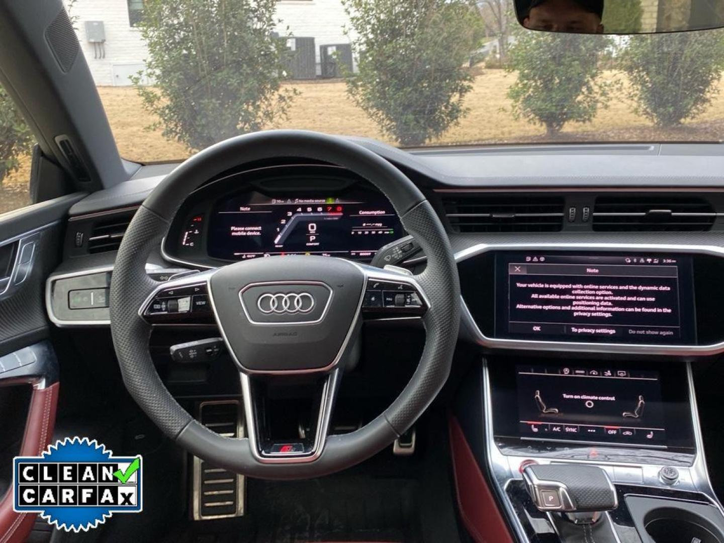 2022 Daytona Gray Pearl Effect /Arras Red Audi S7 Premium Plus (WAUPFBF25NN) with an V6, 2.9L engine, 8-speed automatic transmission, located at 3147 E Independence Blvd, Charlotte, NC, 28205, 35.200268, -80.773651 - <b>Equipment</b><br>Protect the Audi S7 from unwanted accidents with a cutting edge backup camera system. The leather seats in the vehicle are a must for buyers looking for comfort, durability, and style. Apple CarPlay: Seamless smartphone integration for the vehicle - stay connected and entertained - Photo#30