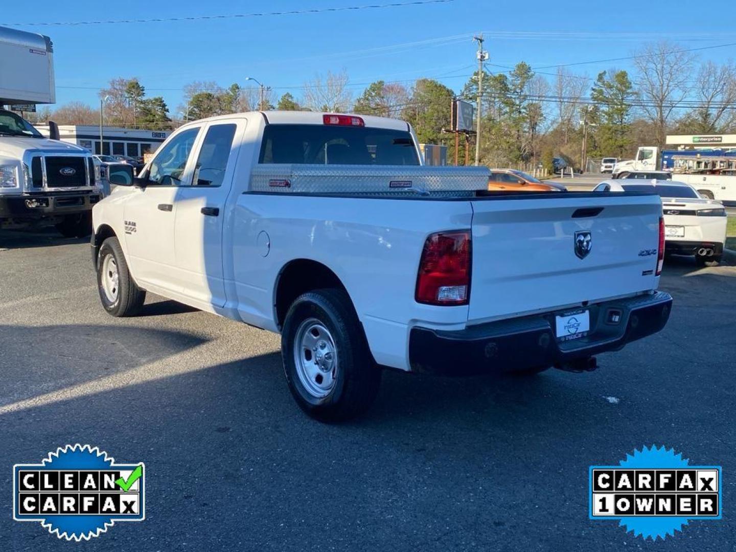 2019 Bright White Clearcoat /Diesel Gray/Black Ram 1500 Classic Tradesman (1C6RR7FG8KS) with an V6, 3.6L engine, 8-speed automatic transmission, located at 3147 E Independence Blvd, Charlotte, NC, 28205, 35.200268, -80.773651 - Rev up your adventures with this rugged and reliable 2019 Ram 1500 Classic! Perfectly blending power and style, this truck is engineered to tackle any terrain with its formidable 4WD capability and robust V6, 3.6L engine. Whether you're cruising down the highway or exploring off-road trails, this Ra - Photo#10